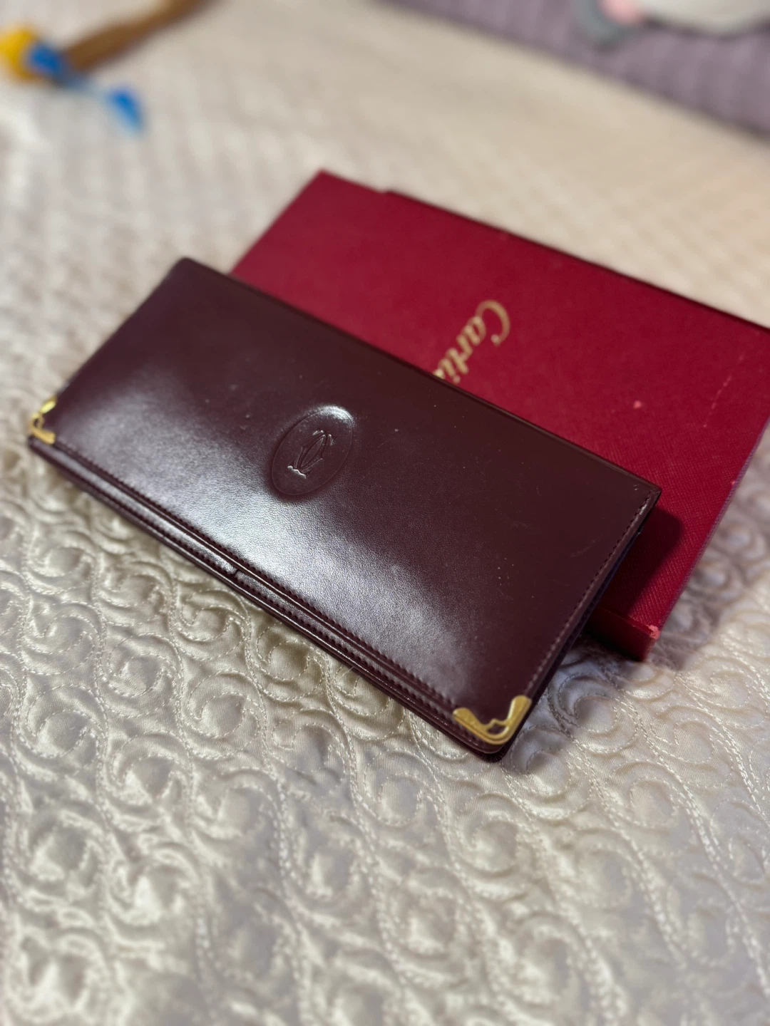 Cartier Burgundy Leather Wallet - photo 3