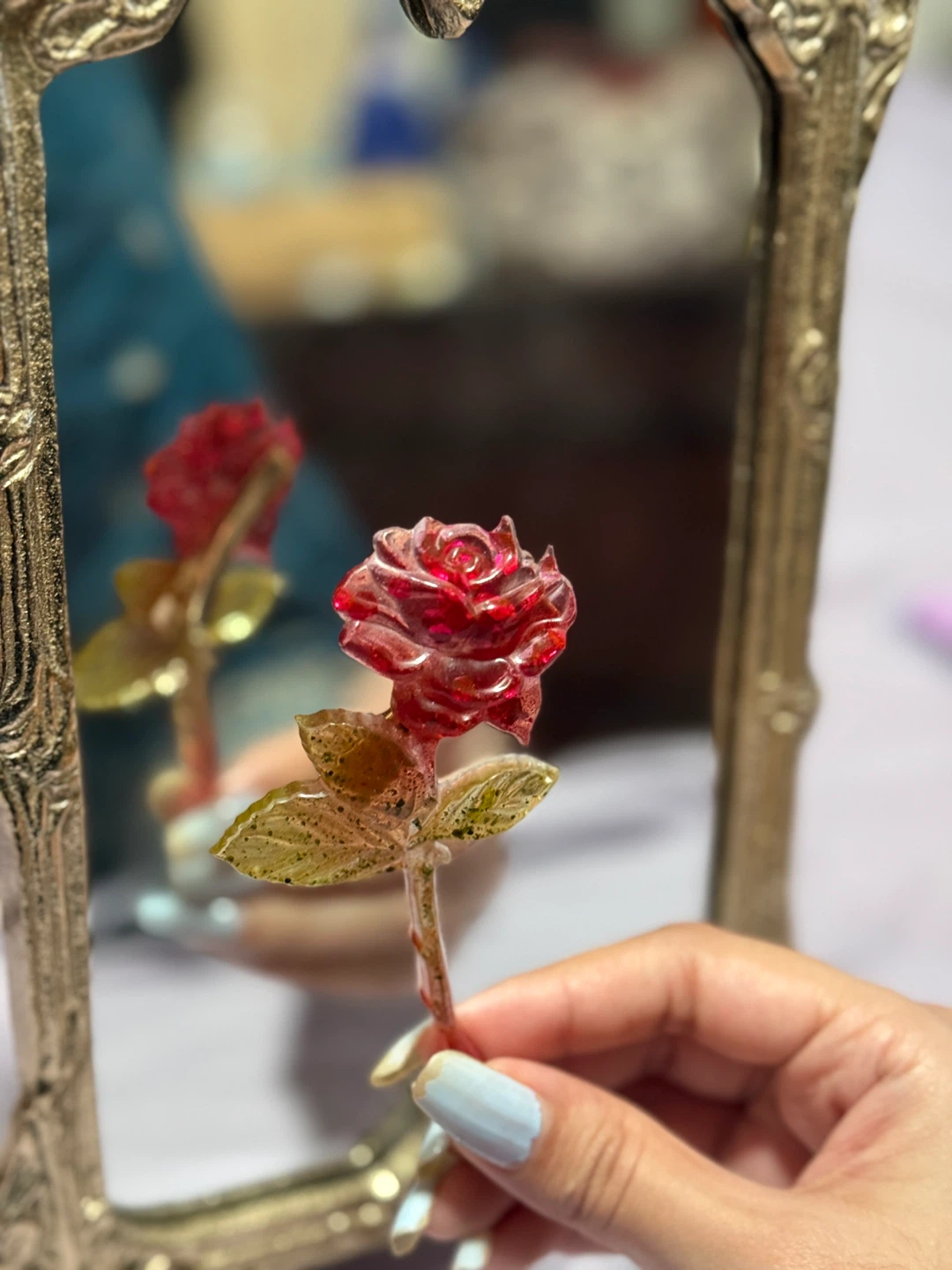 Resin Rose Hair Clip