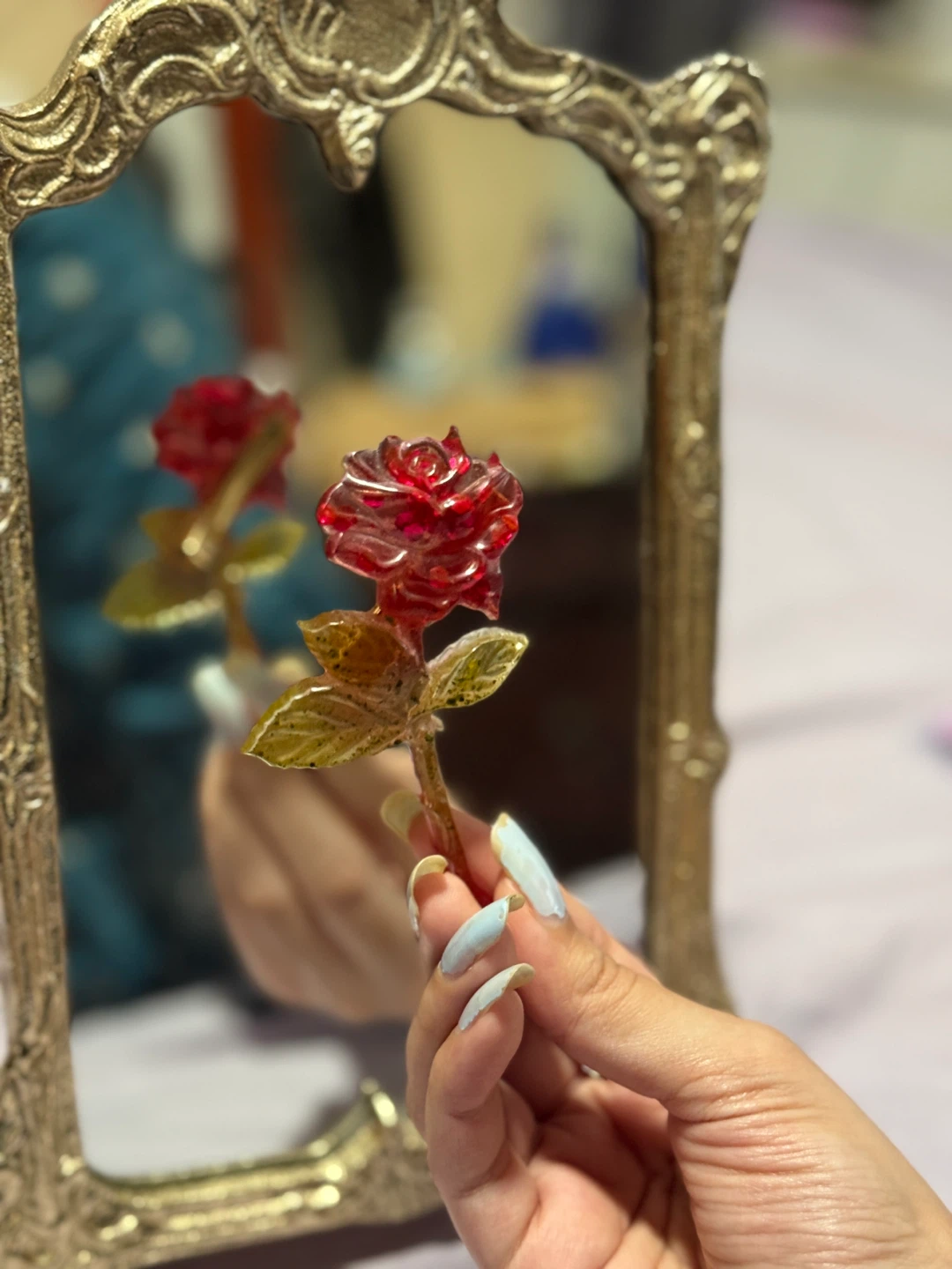 Resin Rose Hair Clip - photo 2