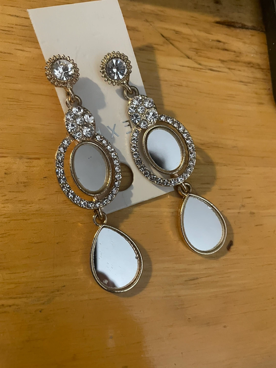 Mirror glass earrings