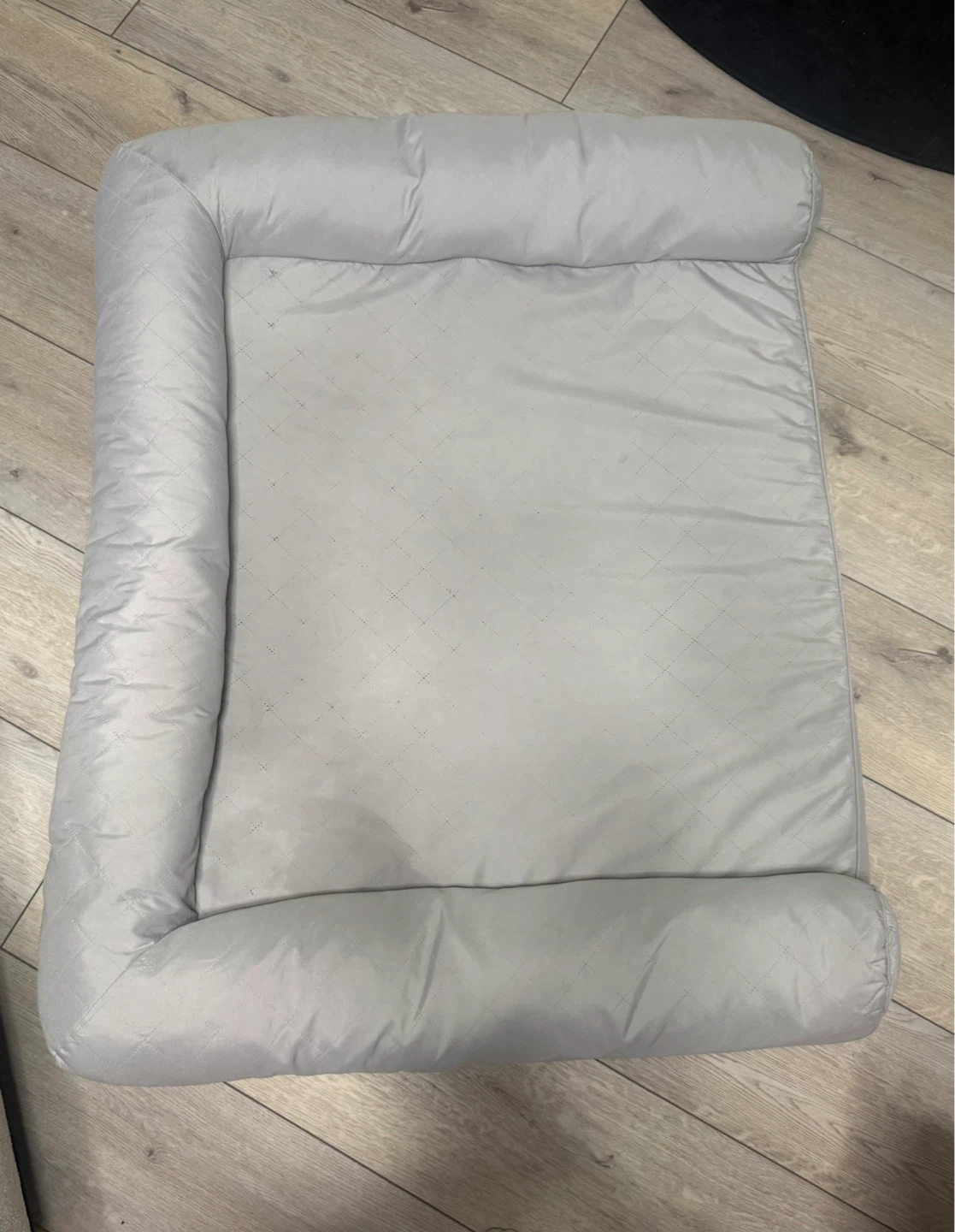 Grey dog bed with bolster - photo 2