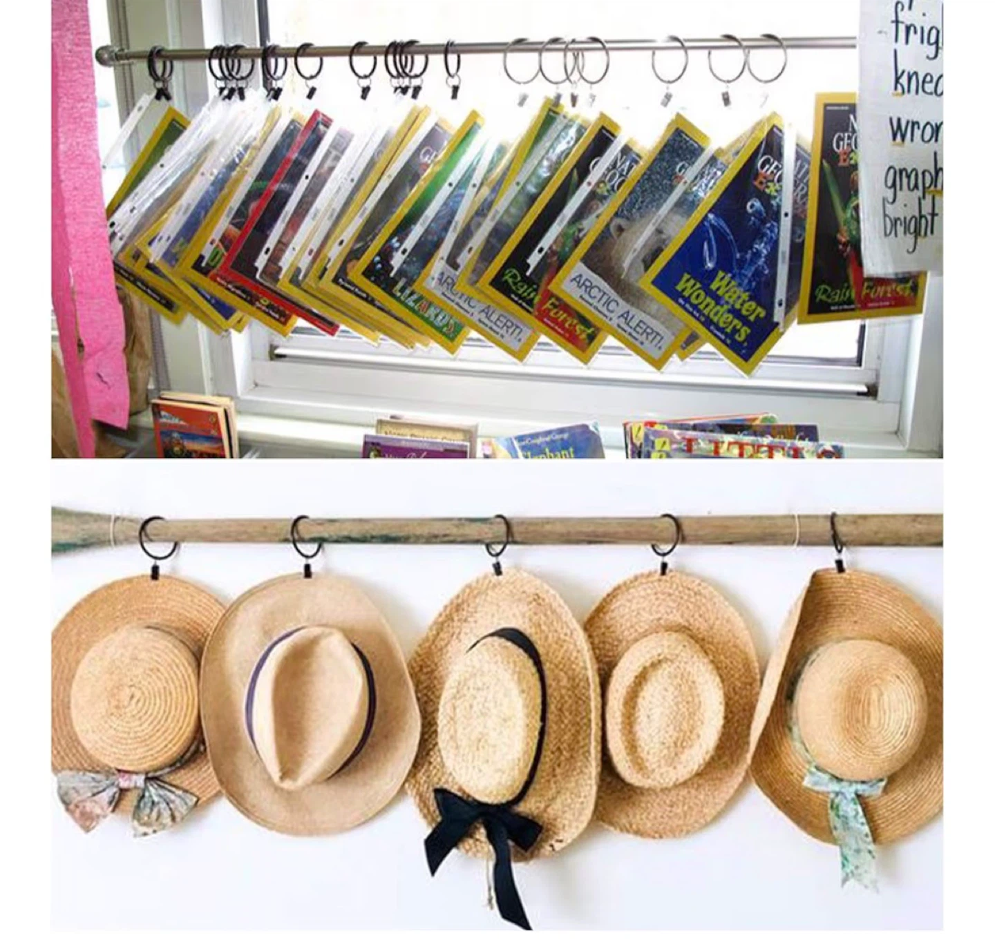 WMYCONGCONG 40 PCS Metal Curtain Rings with Clips - photo 2