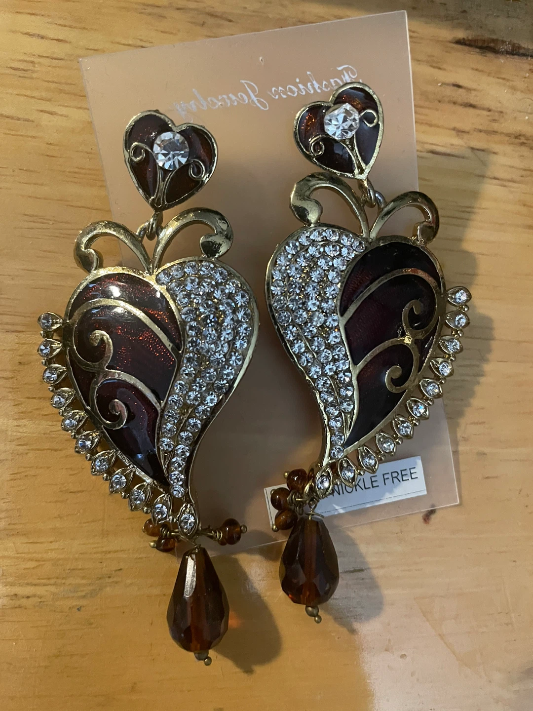 Dark brown earrings