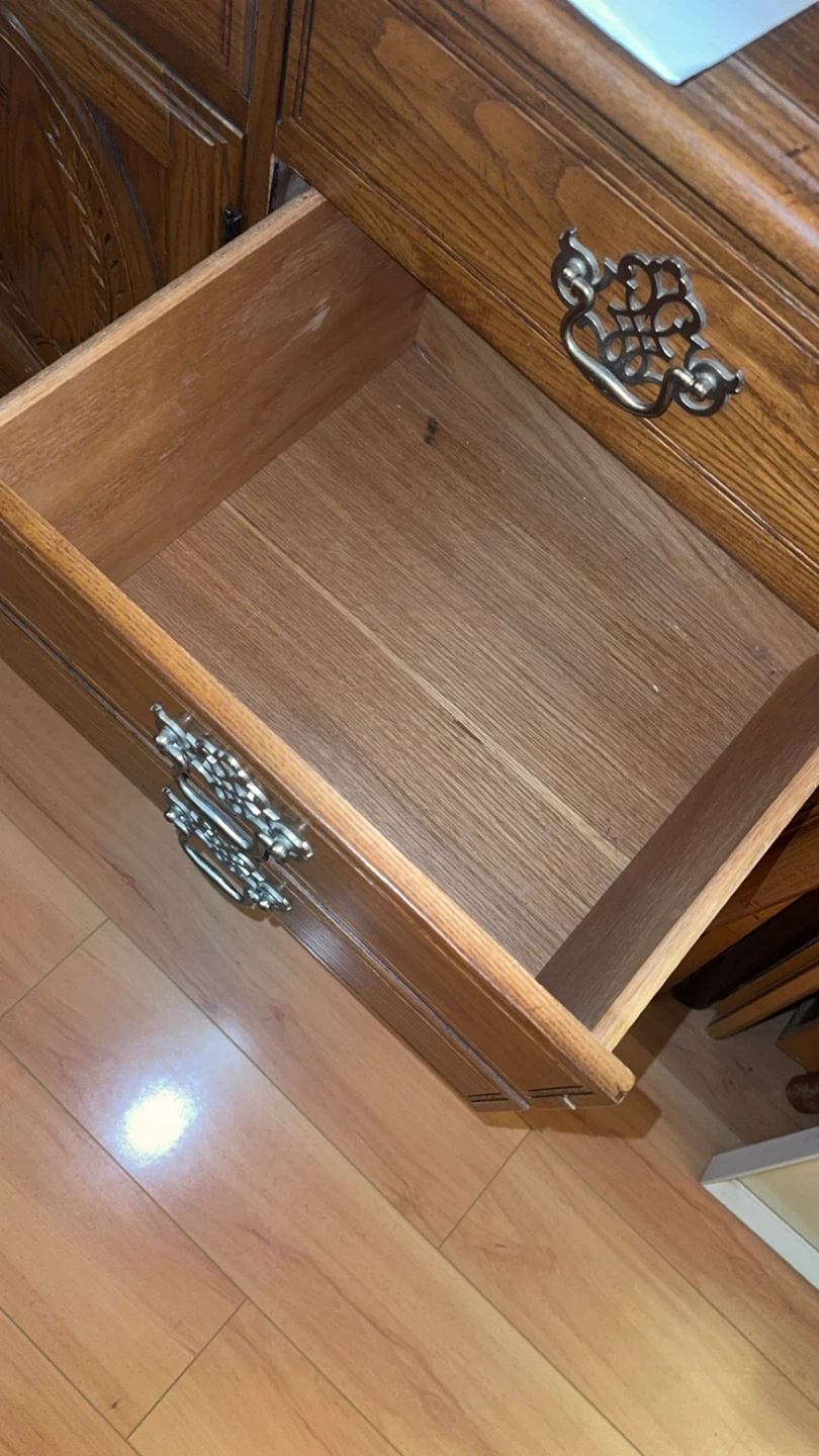 Solid Oak China Cabinet Hutch with Glass Doors - photo 3