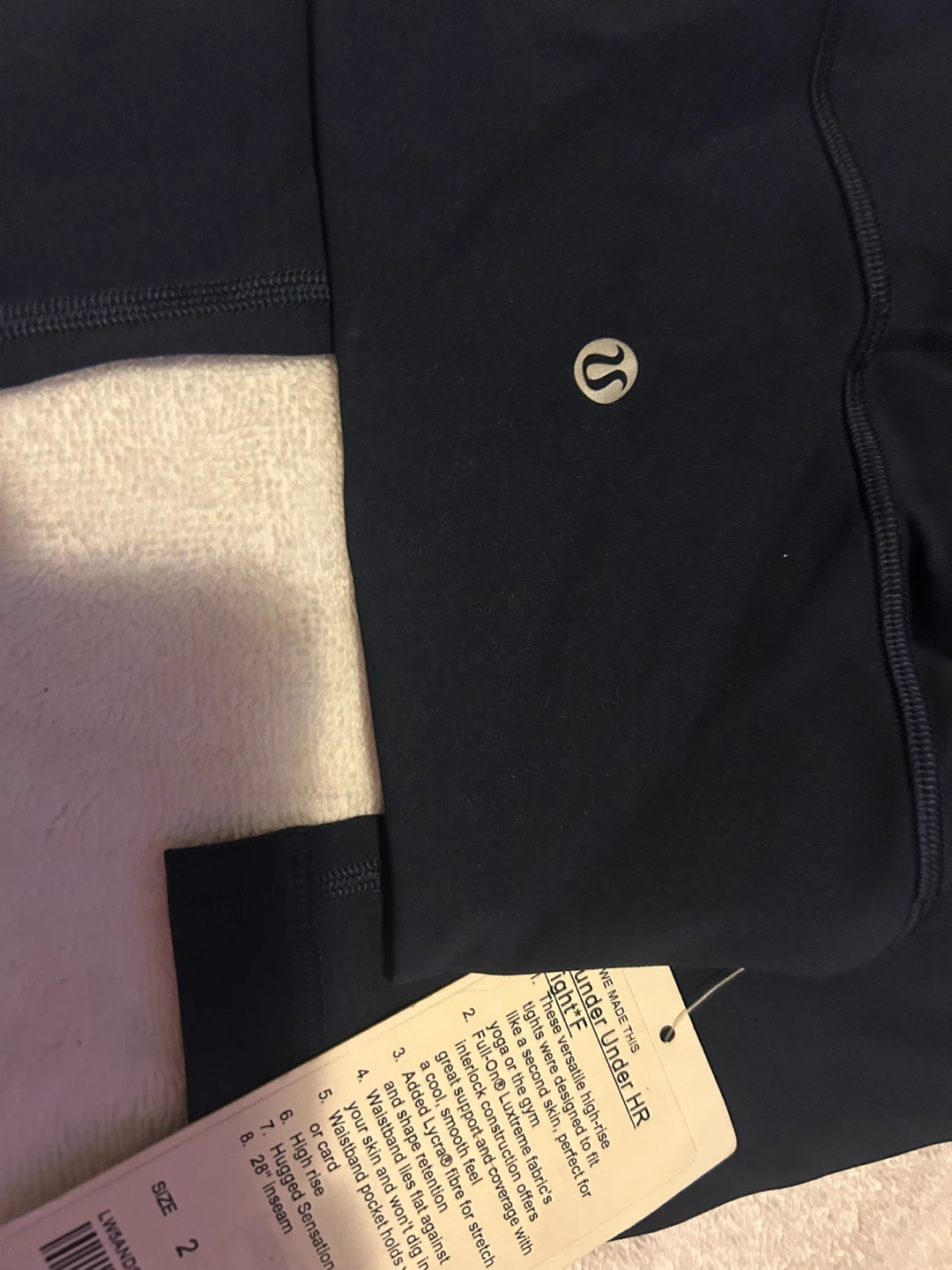 Lululemon Under Under HR Tight "F" Leggings Navy Size 2 - photo 2