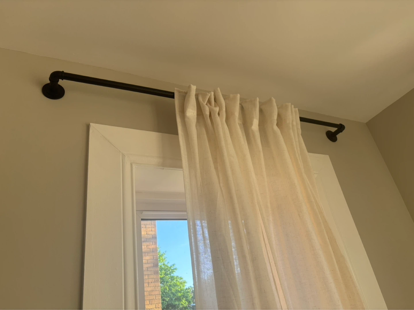 Industrial Pipe Curtain Rod 33-45 Inch Black - photo 3