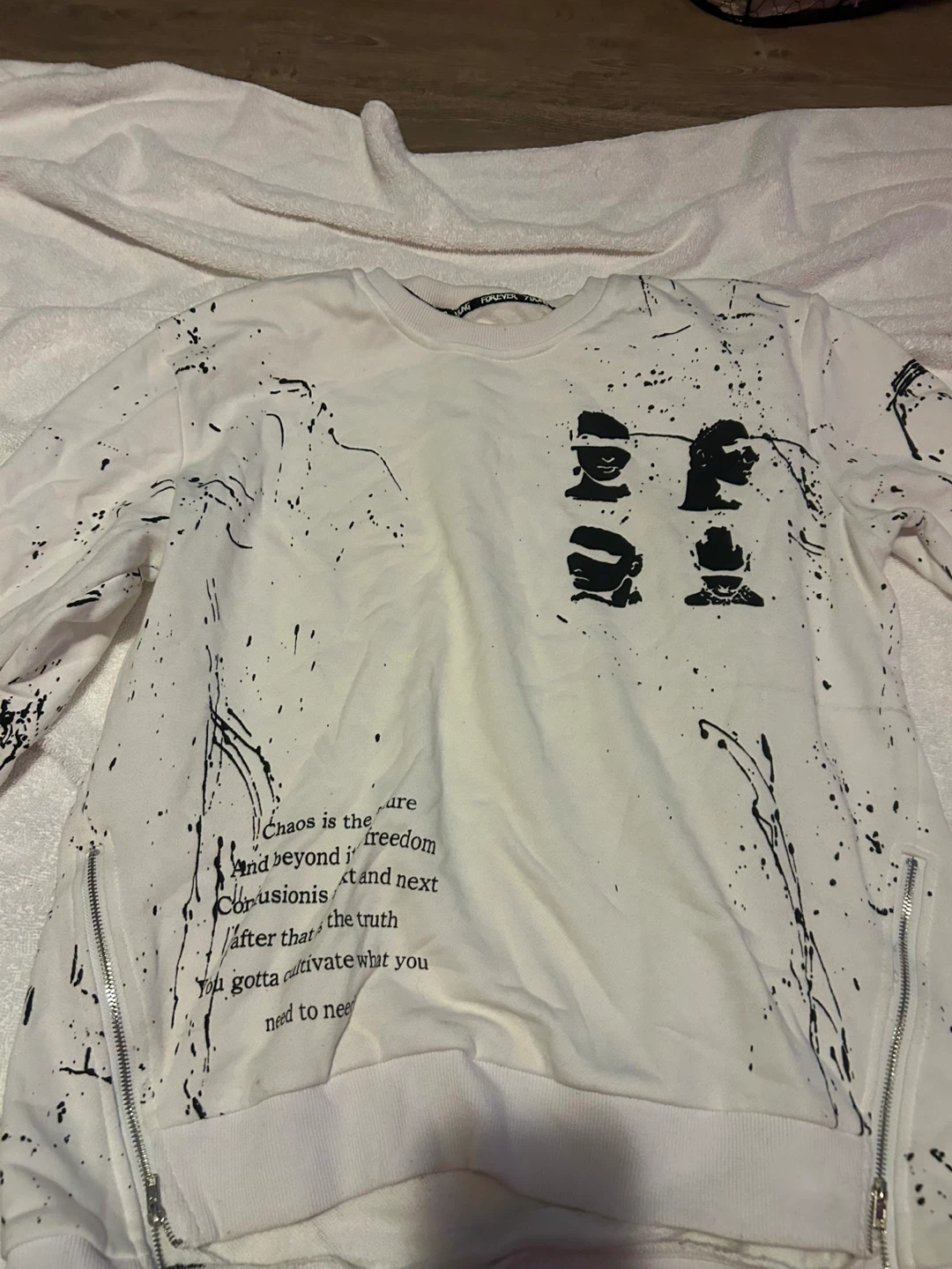 White Graphic Sweatshirt