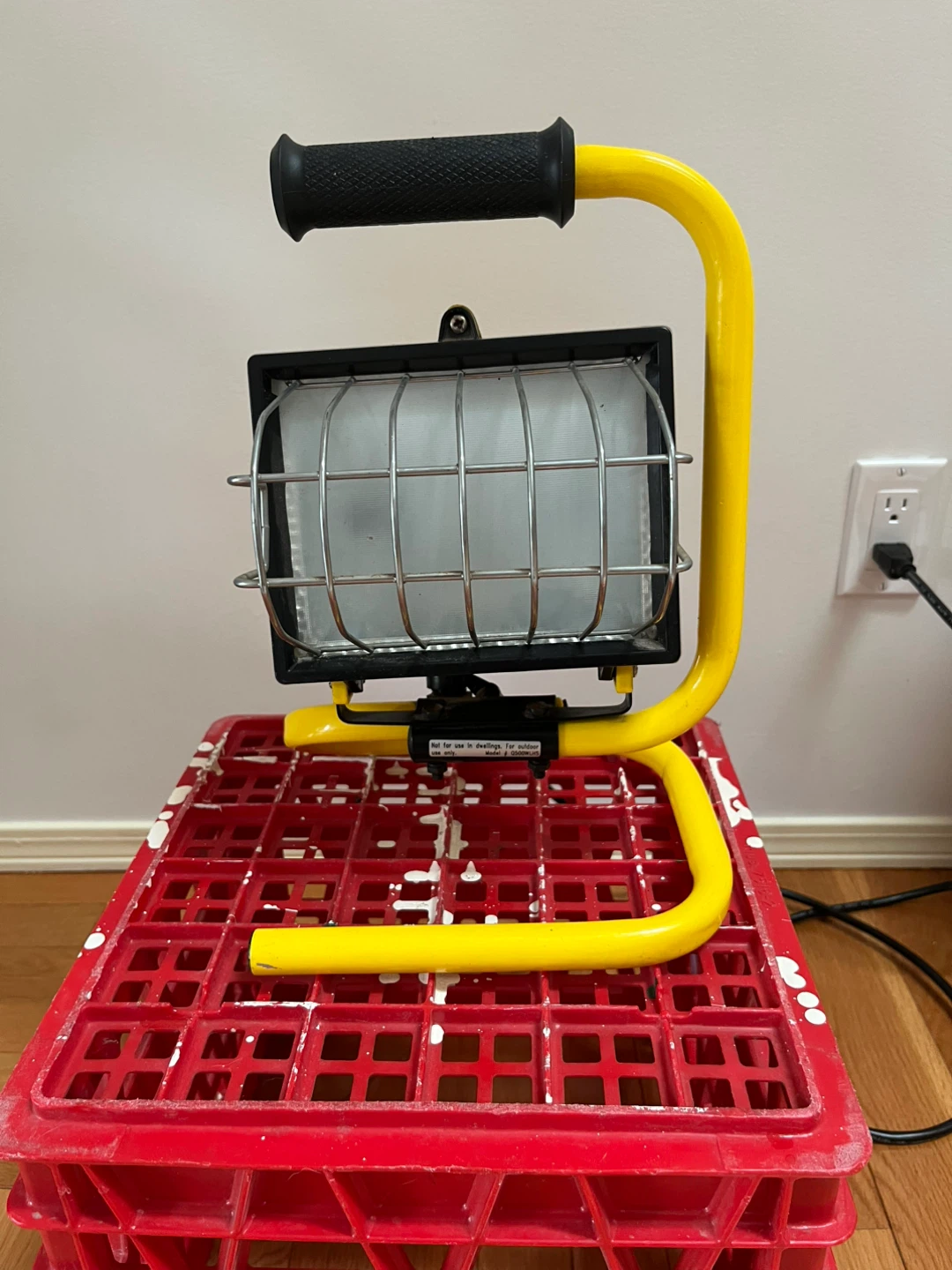 Yellow Work Lamp with Handle