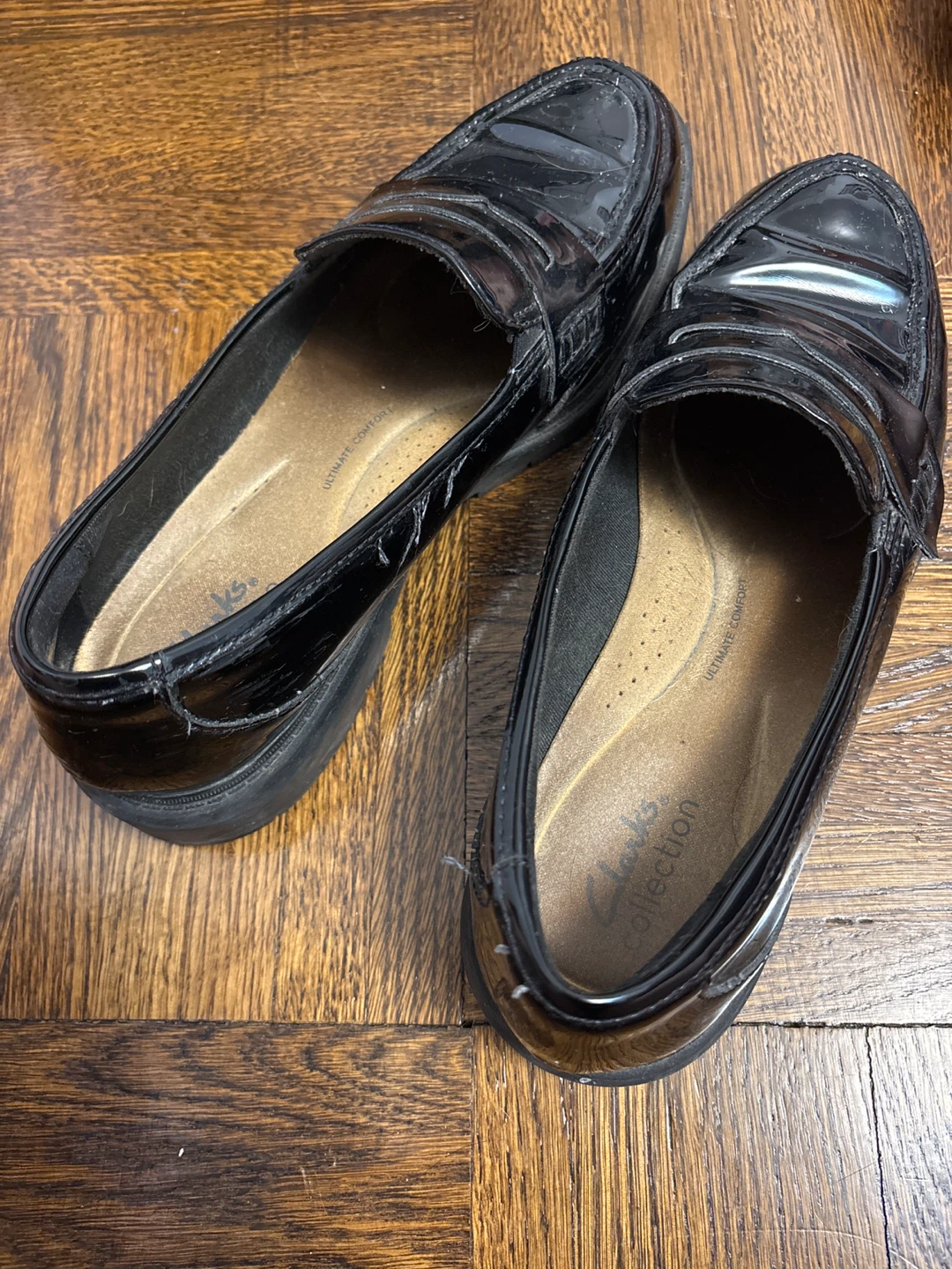 🌱Clarks Collection Black Patent Loafers - photo 2