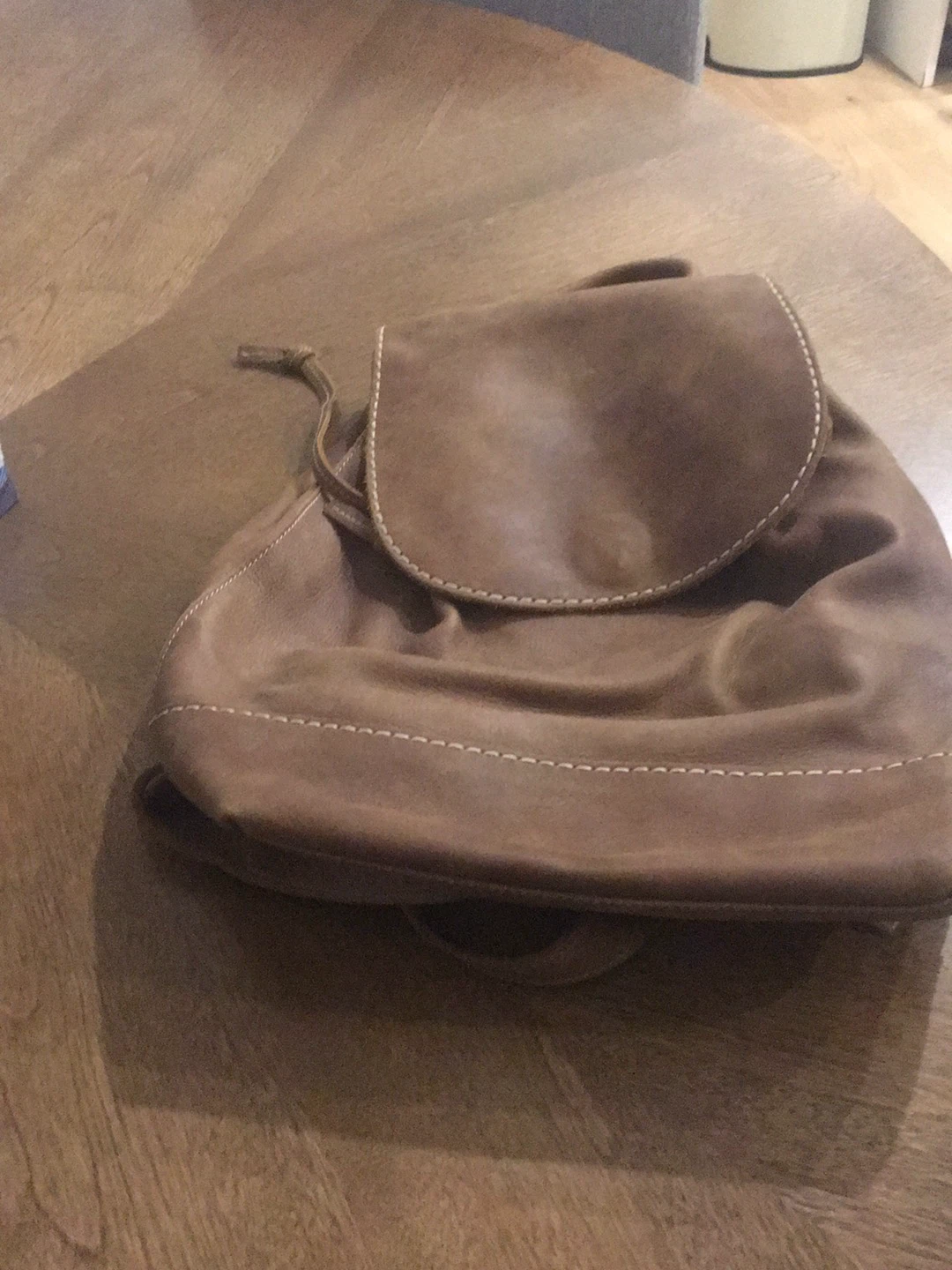 Brown Leather Backpack Roots - photo 3