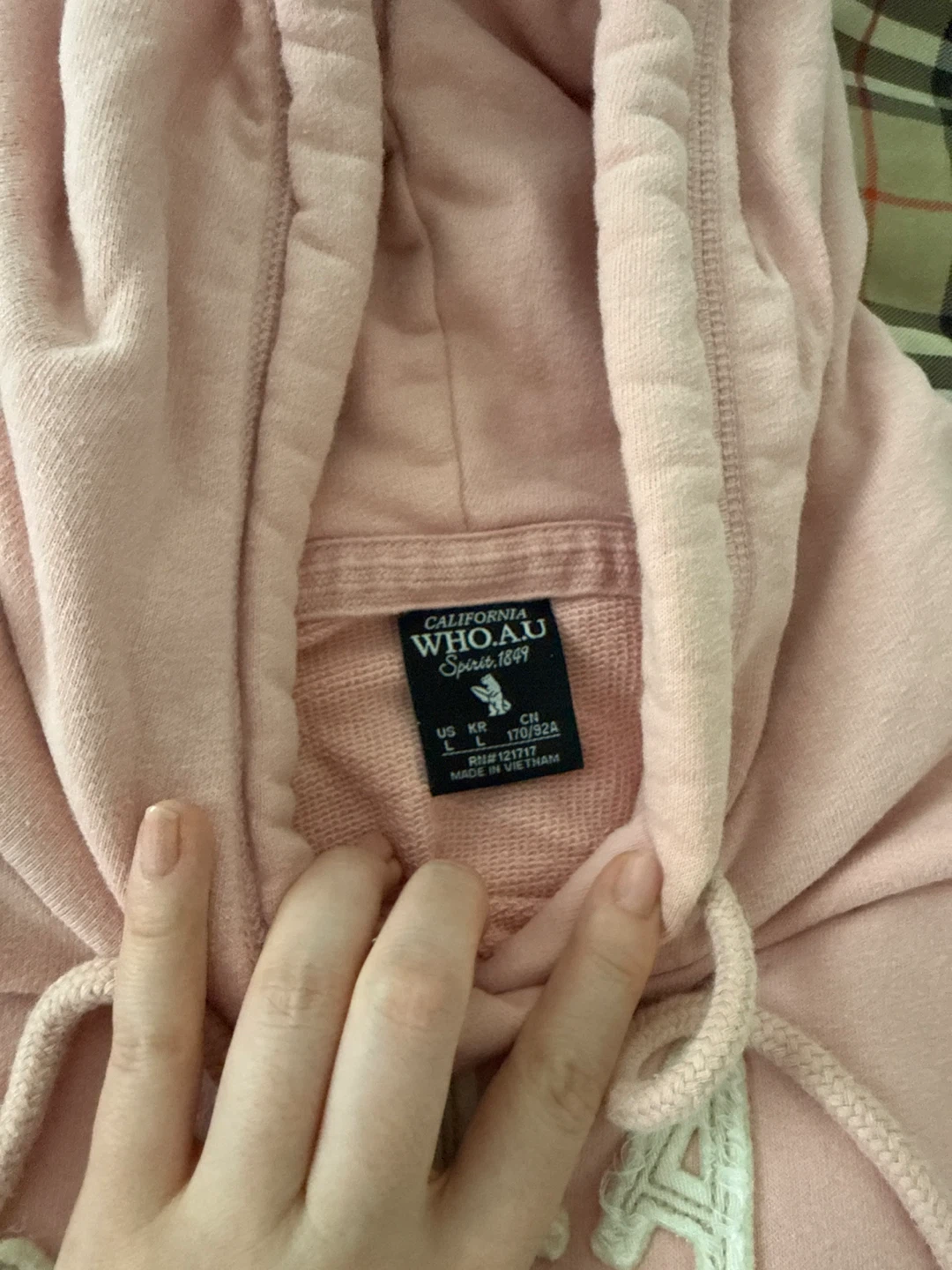 WHO.AU "Play Off Champ" Pink Hoodie - Size L - photo 3