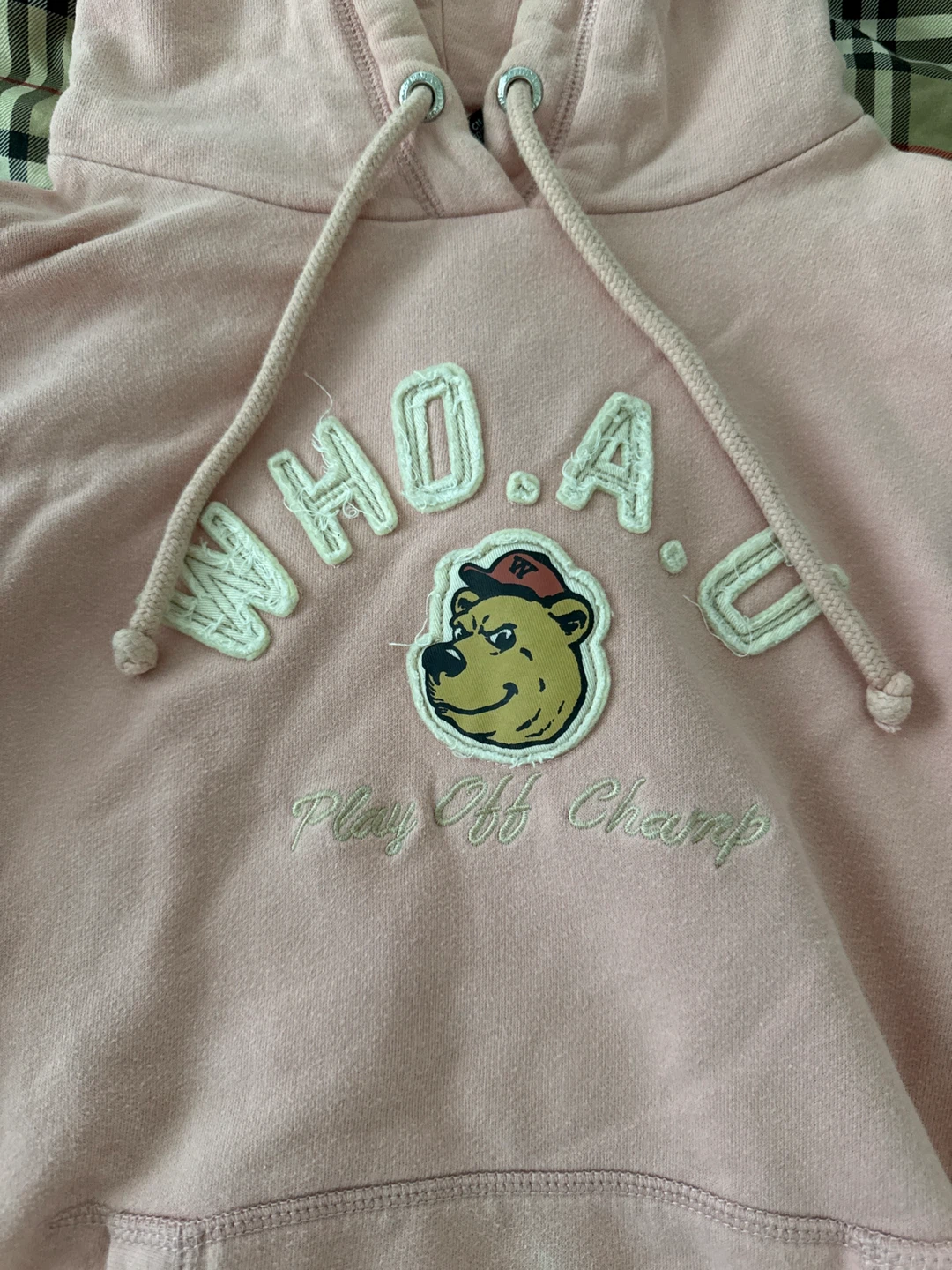 WHO.AU "Play Off Champ" Pink Hoodie - Size L - photo 2