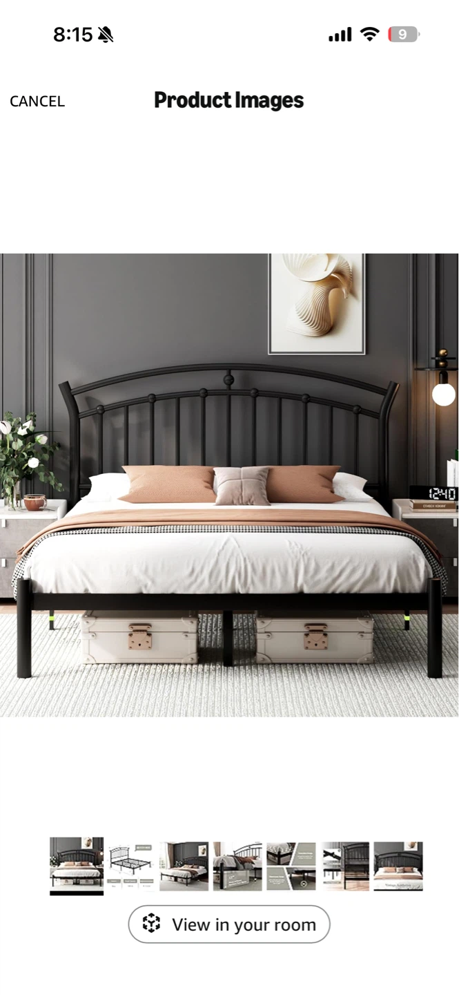 Queen Size Metal Bed Frame (MOVING THIS SUNDAY) - photo 2