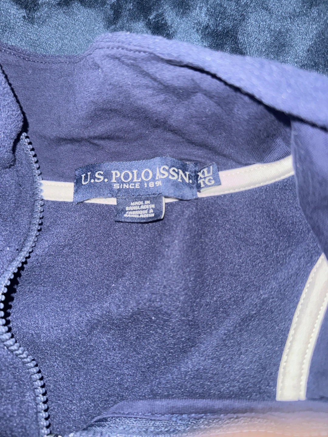 U.S. Polo Assn. Fleece Pullover - Navy Blue, Size XL - photo 2