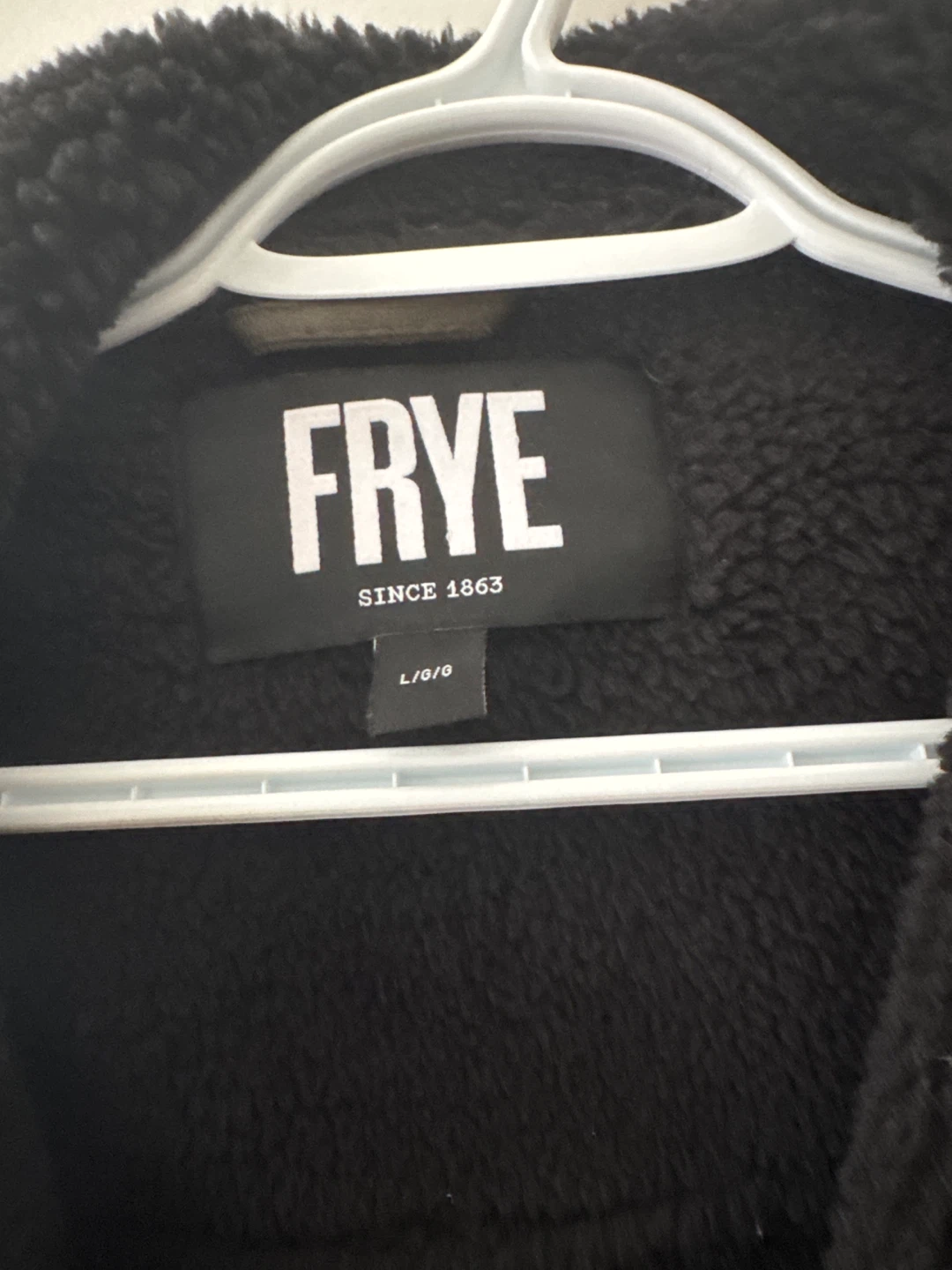 FRYE Shearling Lined Aviator Jacket - Olive Green - Size L - photo 2