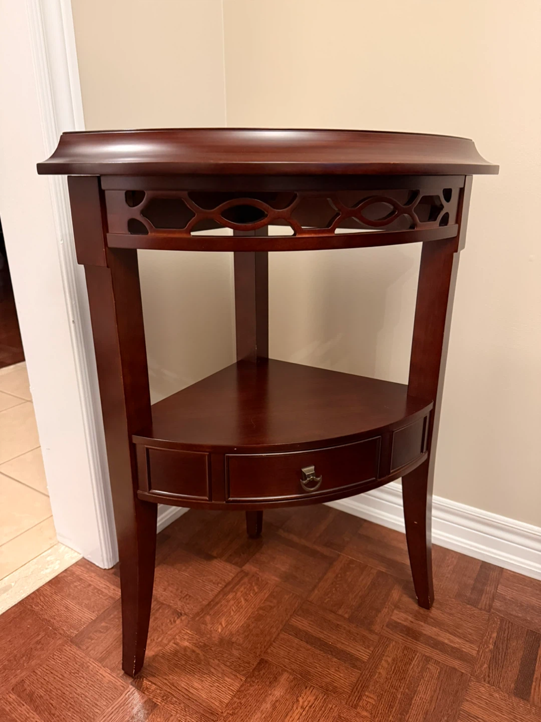 2 Bombay corner tables