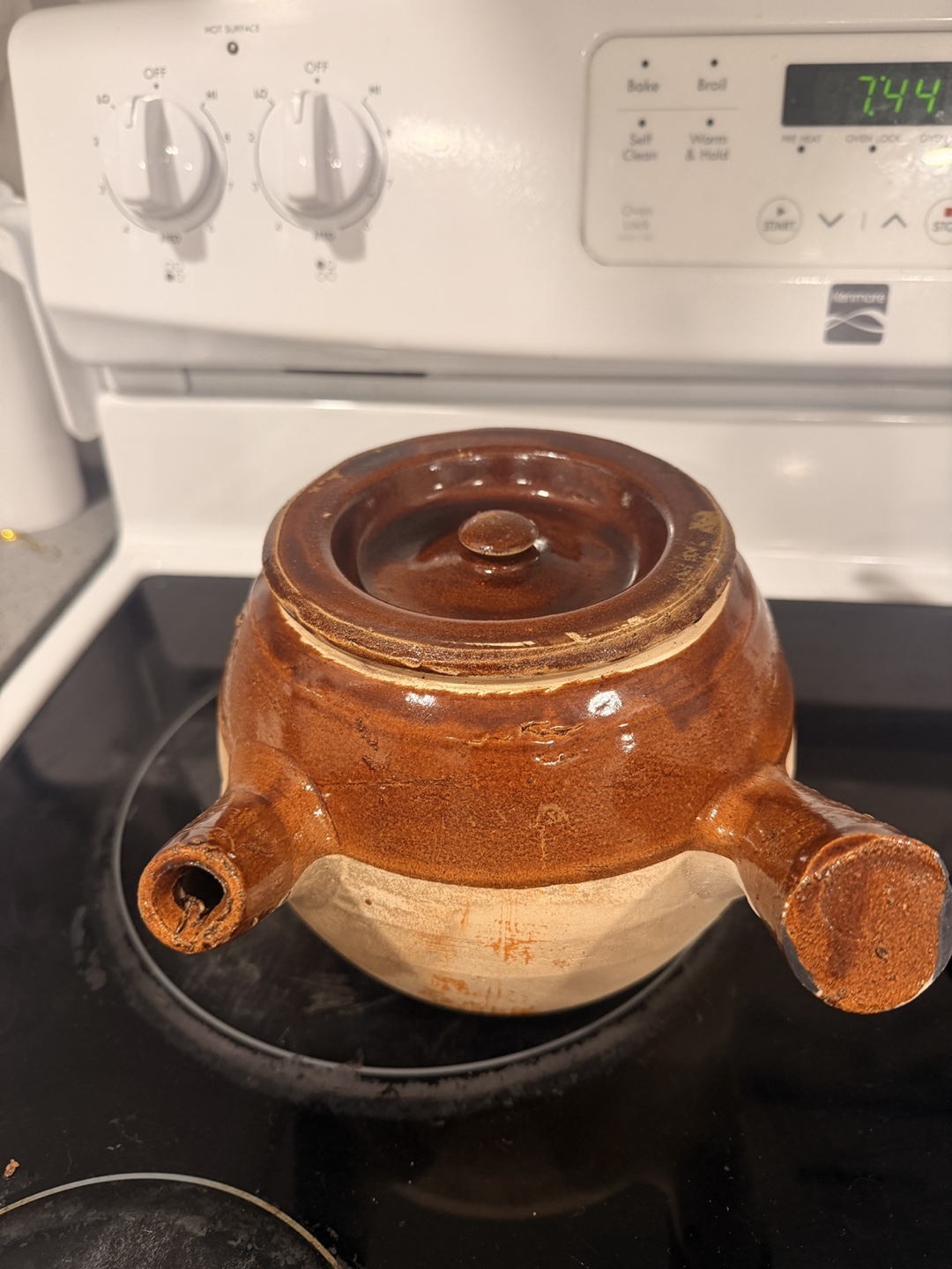 Brown Ceramic Pot with Lid