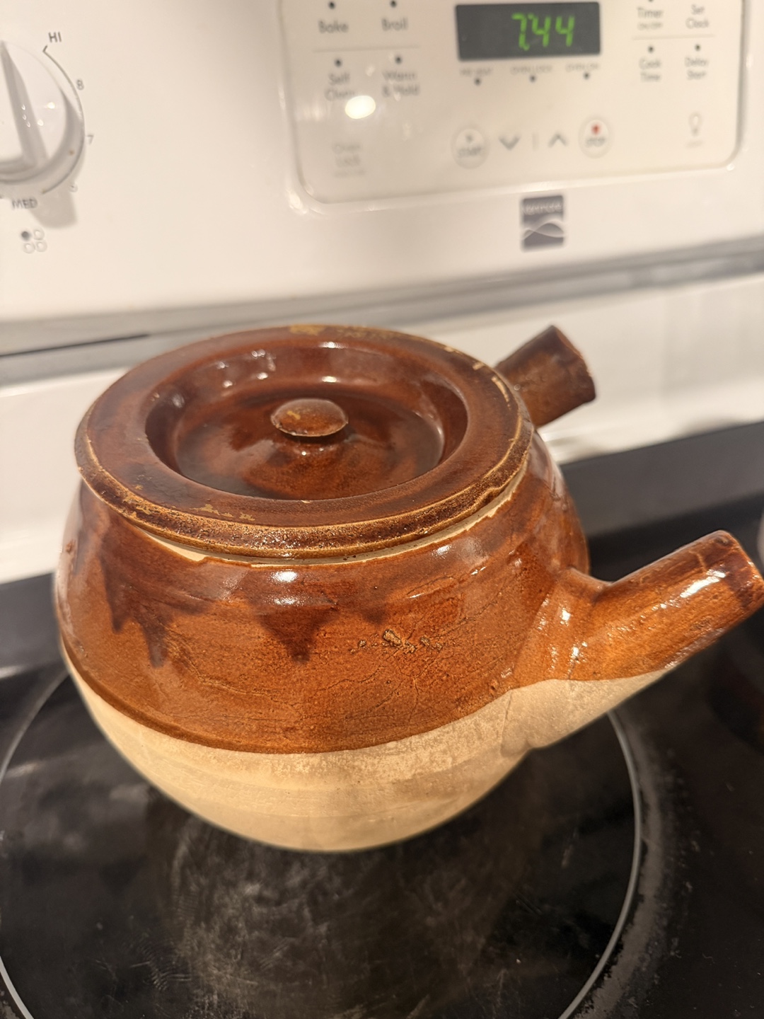 Brown Ceramic Pot with Lid - photo 2