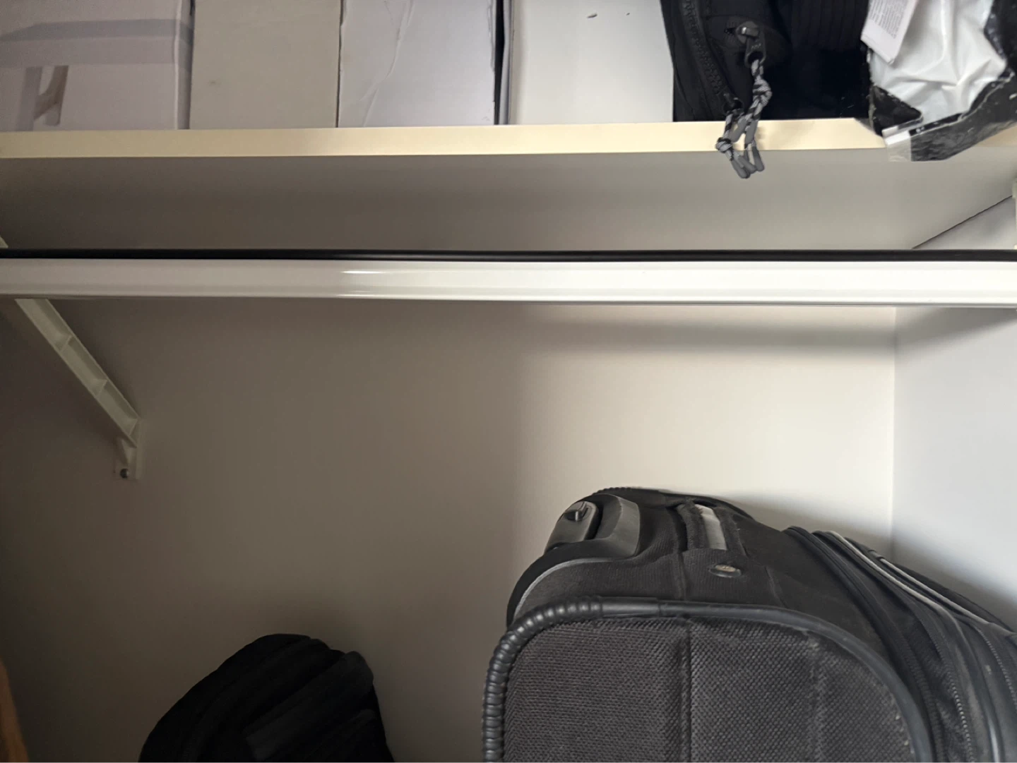 White Closet Rod with Brackets and Hardware - photo 3