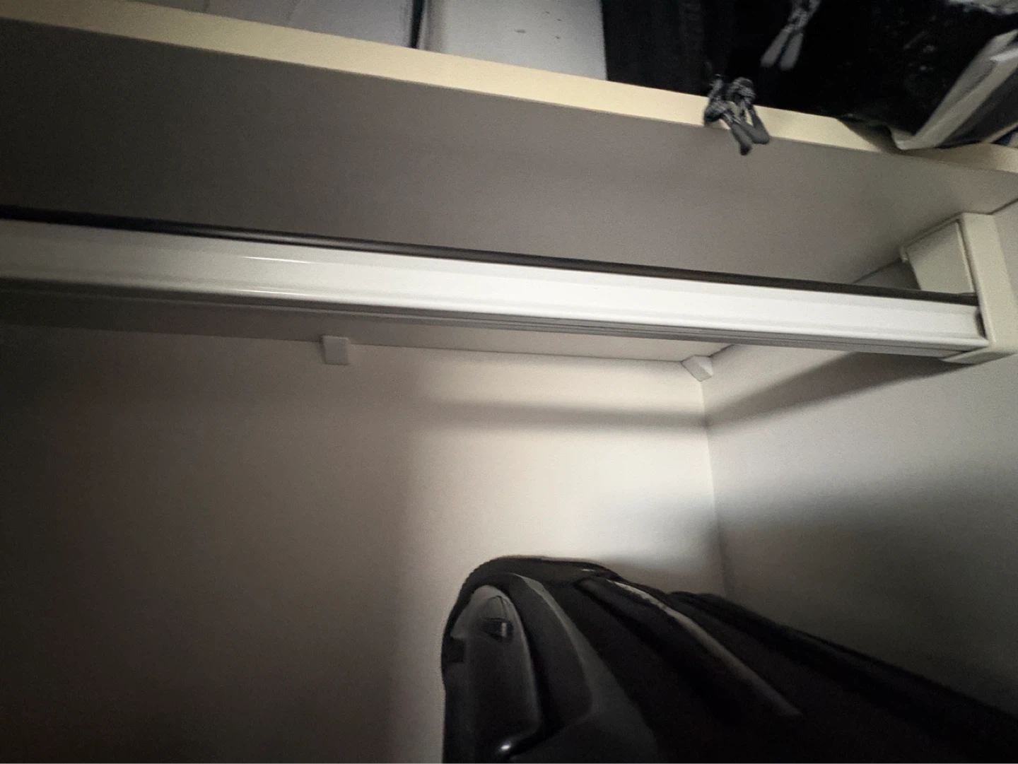 White Closet Rod with Brackets and Hardware - photo 4