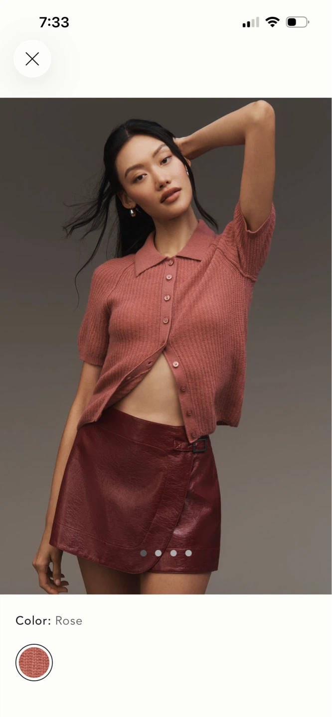Brand New Anthropologie 100% cashmere polo sweater xxs