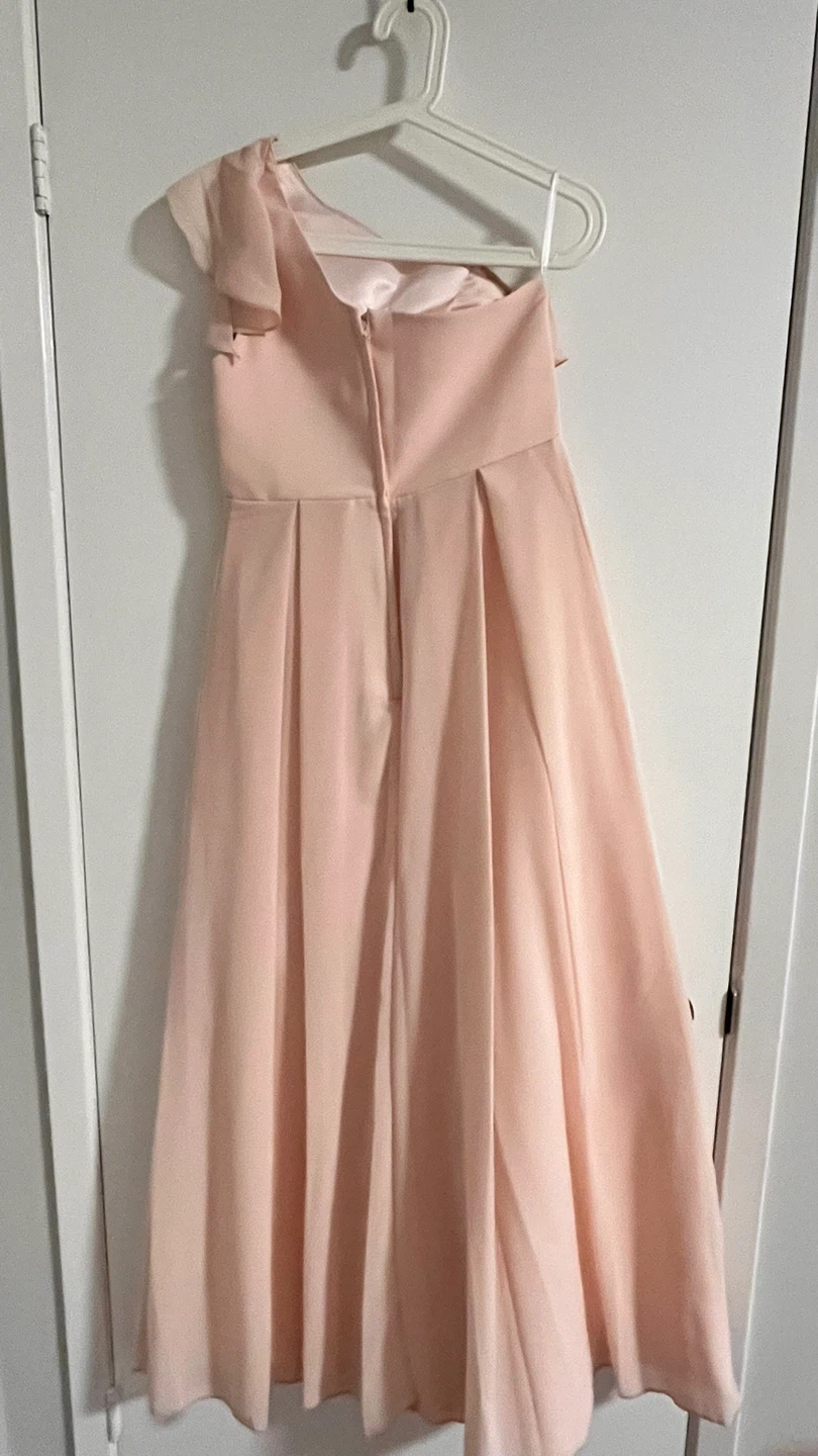 Pink One-Shoulder Bridesmaid Dress - photo 2