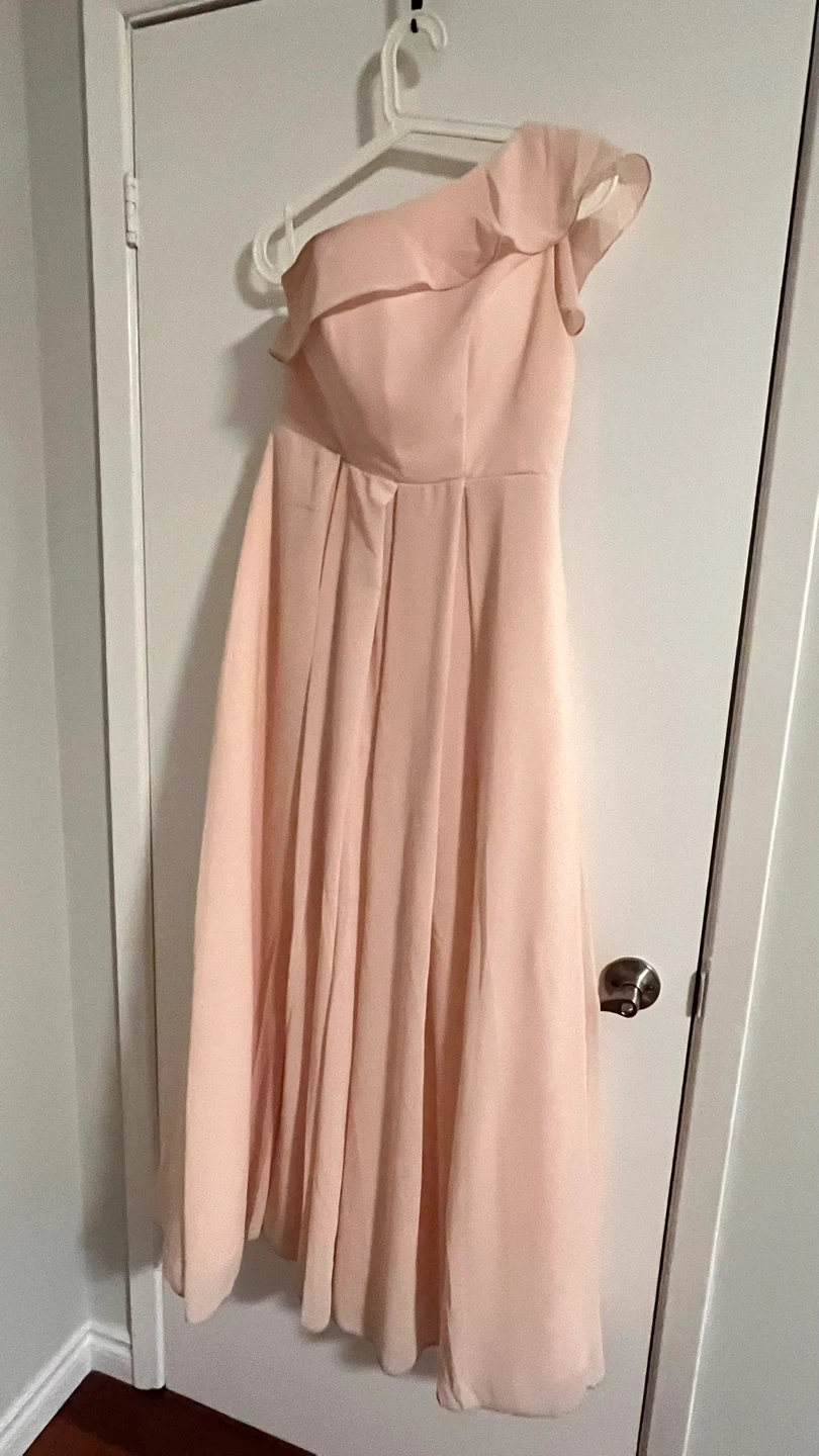 Pink One-Shoulder Bridesmaid Dress - photo 3