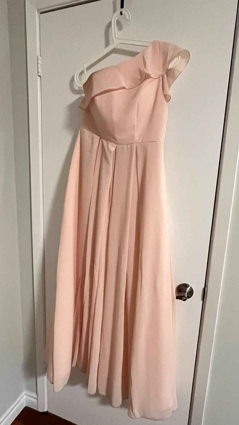 Pink One-Shoulder Bridesmaid Dress
