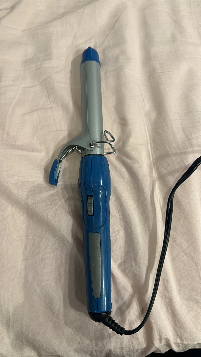 Blue and Silver Curling Iron