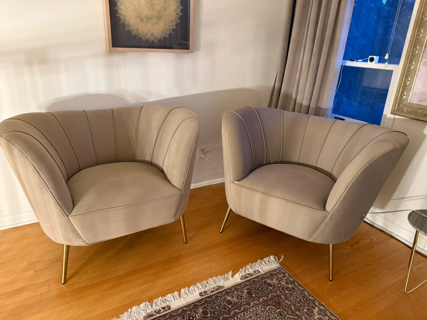 Koala living Accent Chairs sofa with Gold metal Legs