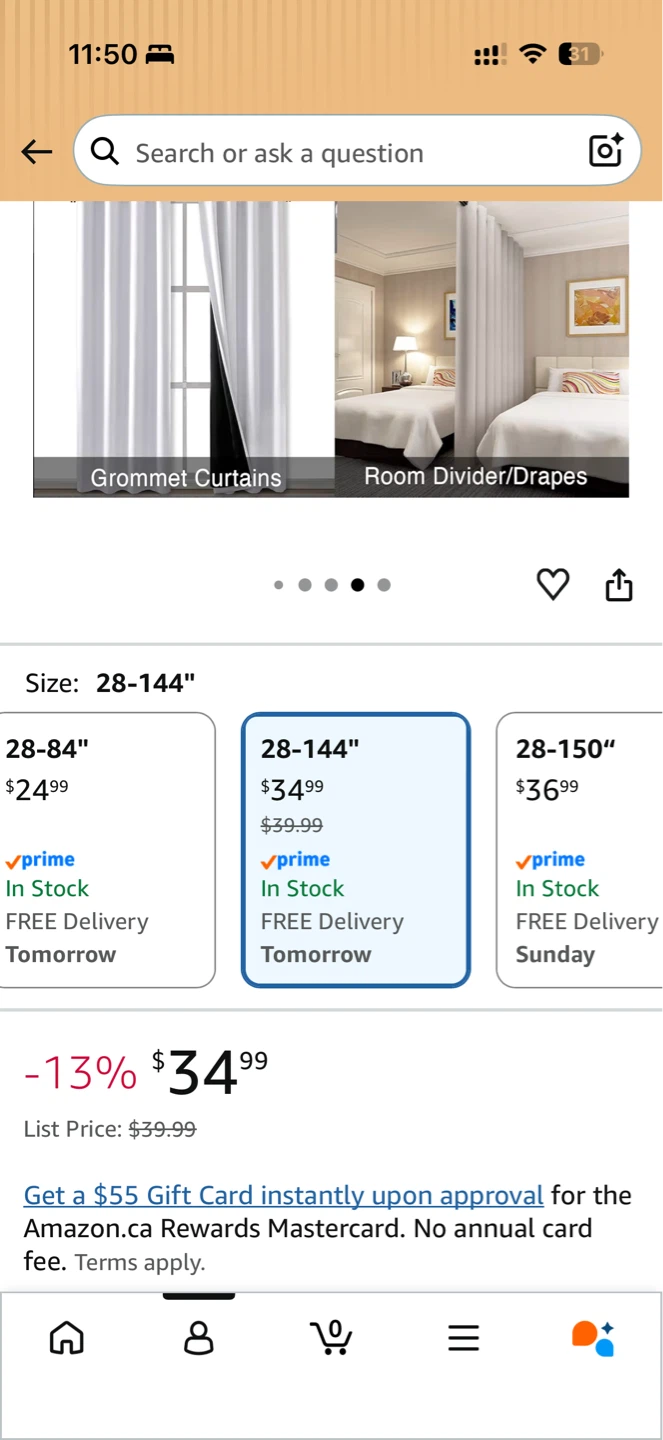 DonSail Extra Long Curtain Rod 28-144 inch - photo 3