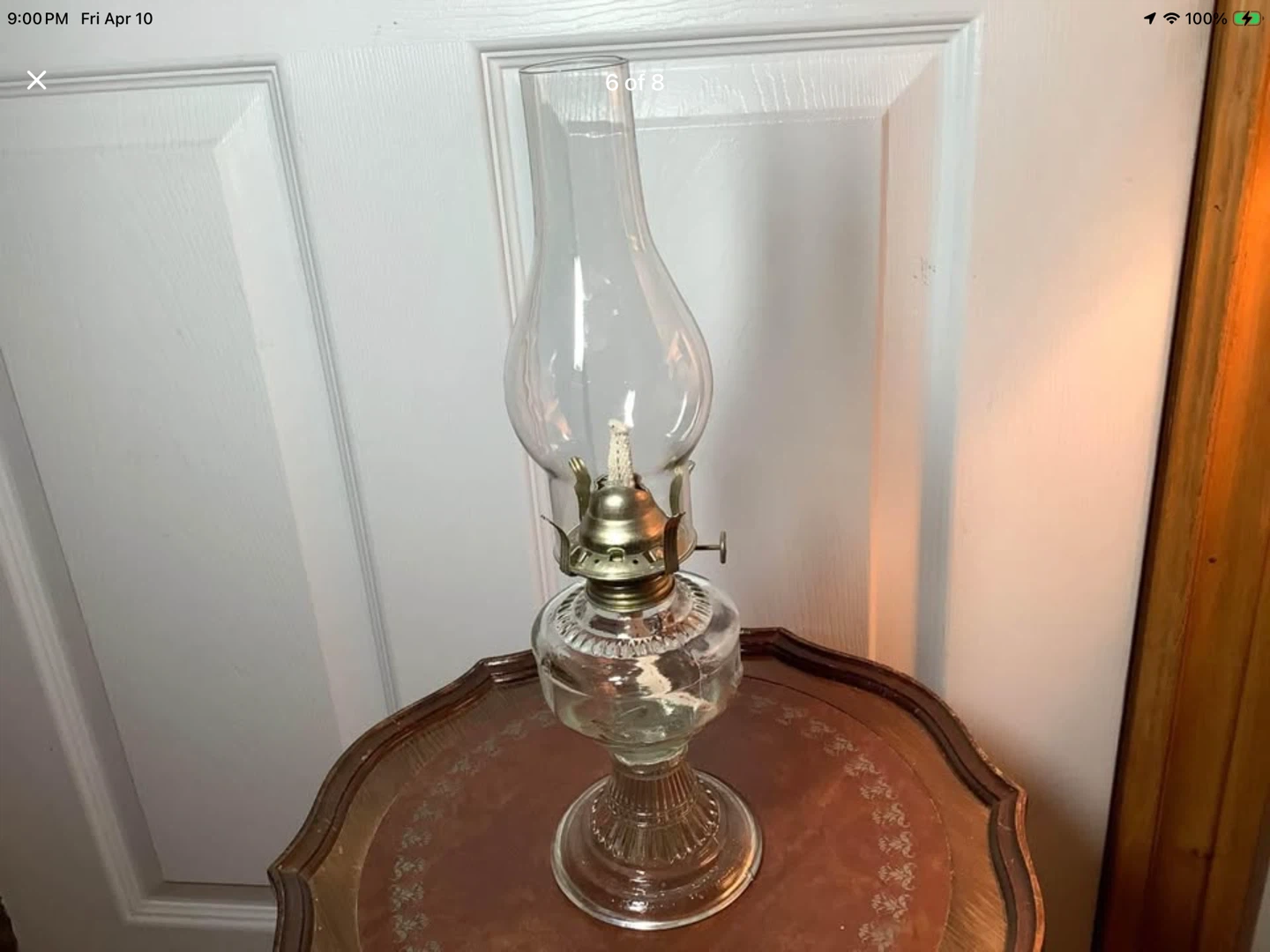 Late Victorian Era Vtg An Qing China Pedestal Oil Lamp 🐞 - photo 5