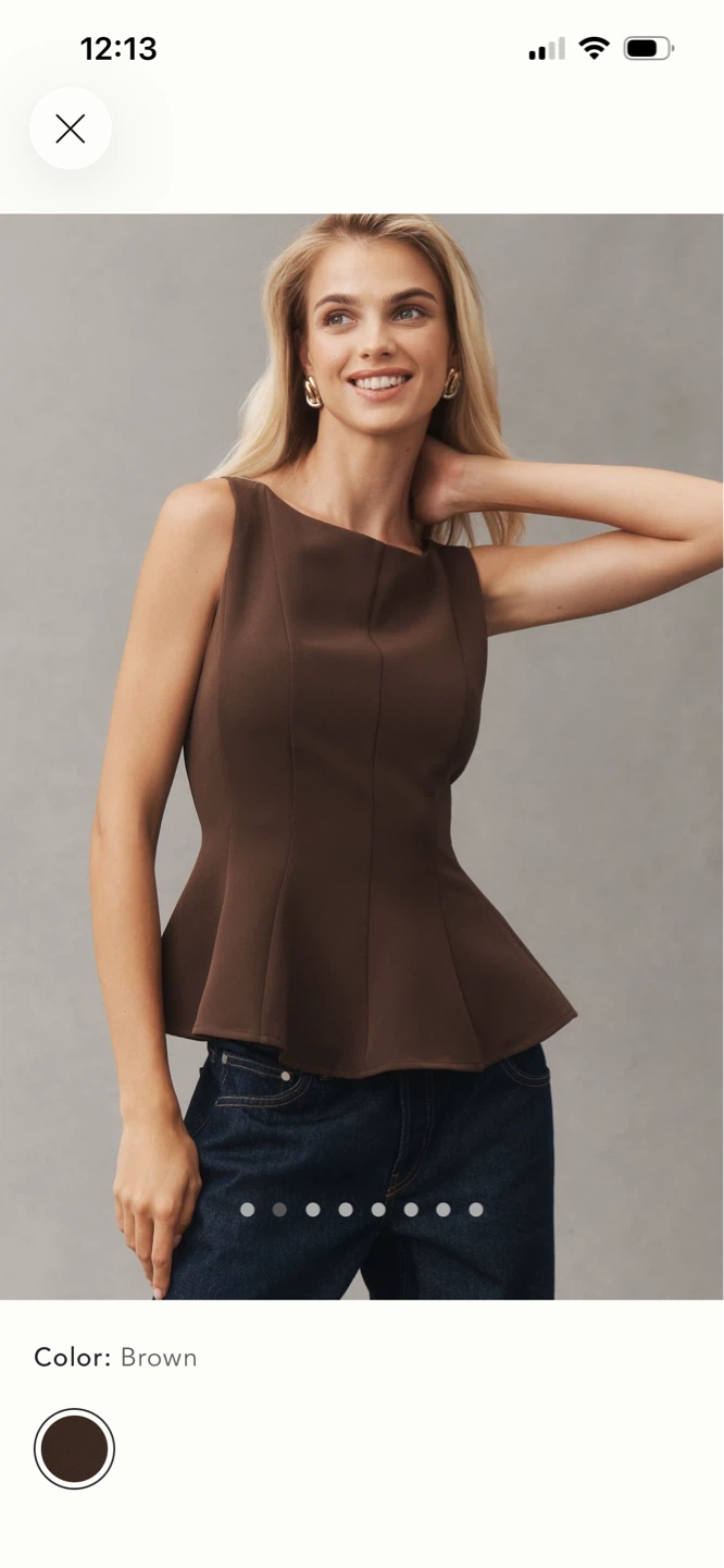 BNWT Anthropologie En Elly Sleeveless Waisted Top S