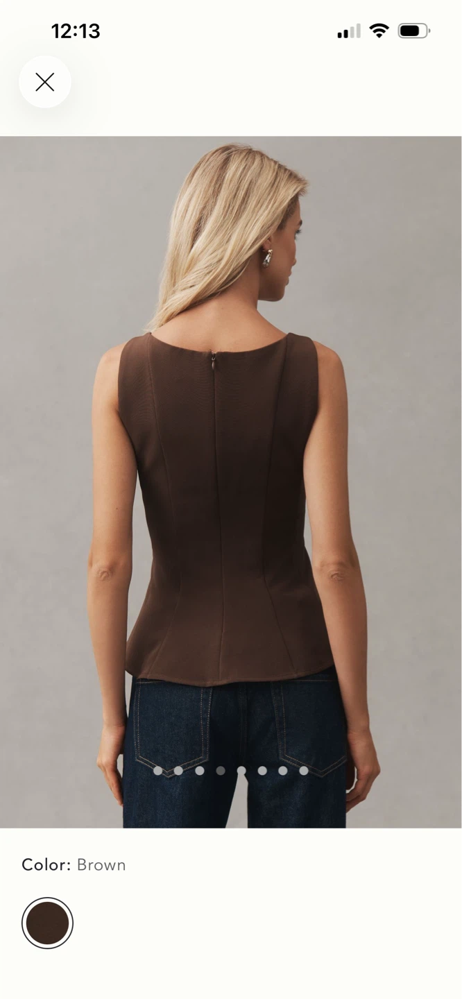 BNWT Anthropologie En Elly Sleeveless Waisted Top S - photo 3