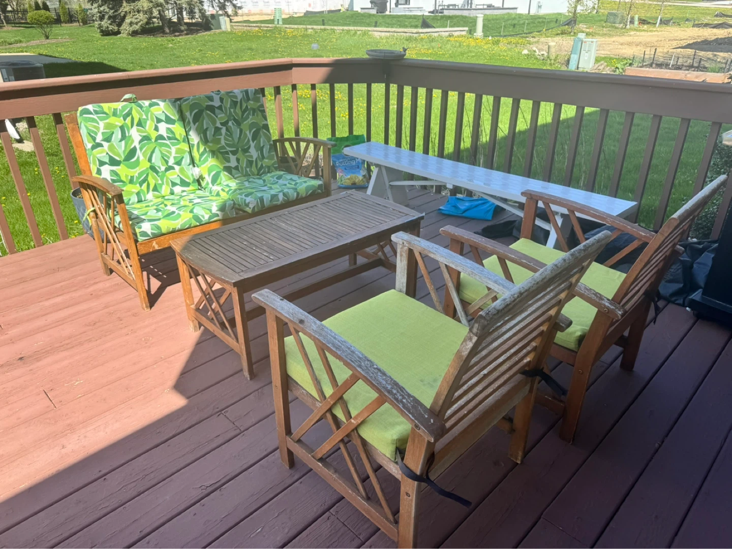 Wooden Patio Furniture Set - photo 2