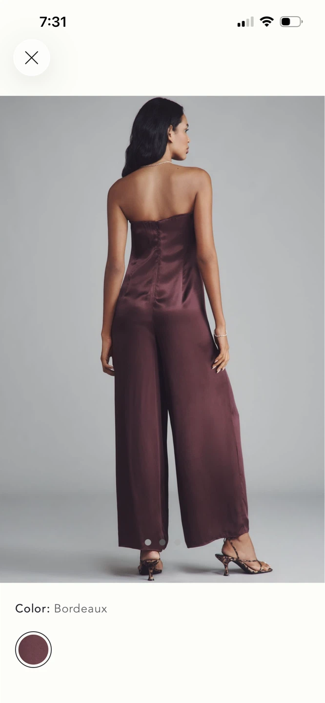 BNWT Anthropologie Satin Jumpsuit S - photo 2