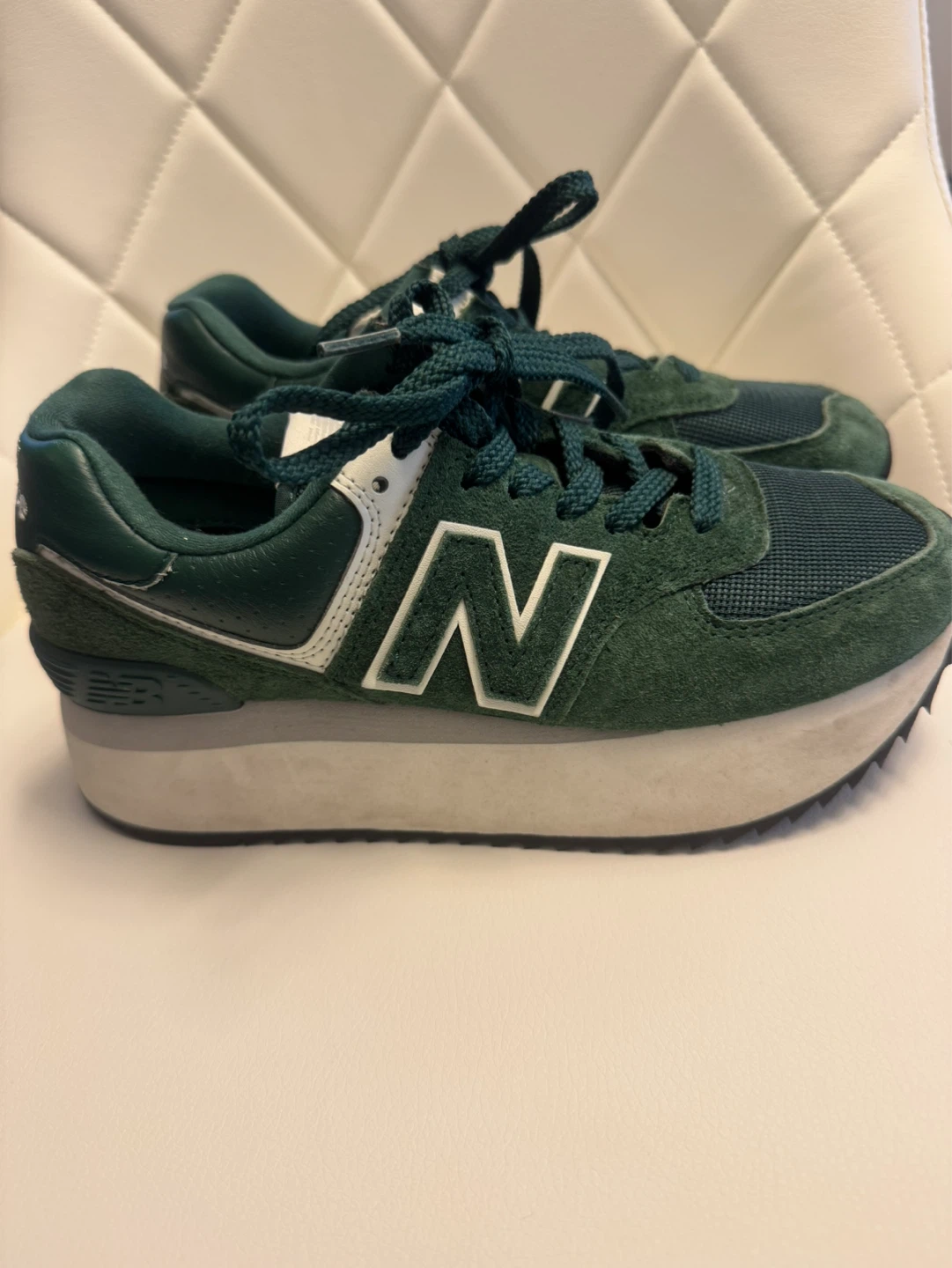 New Balance 574 Platform Sneakers - Green