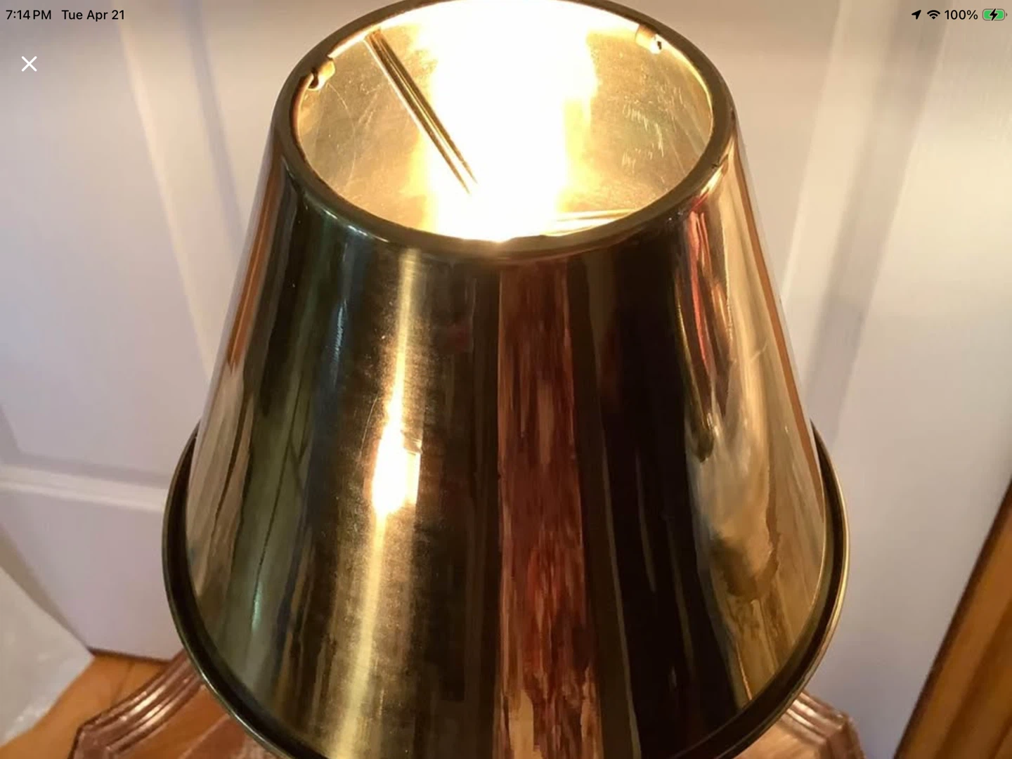 Sweet Vtg Brass Swing Arm Table Lamp 🐞 - photo 4