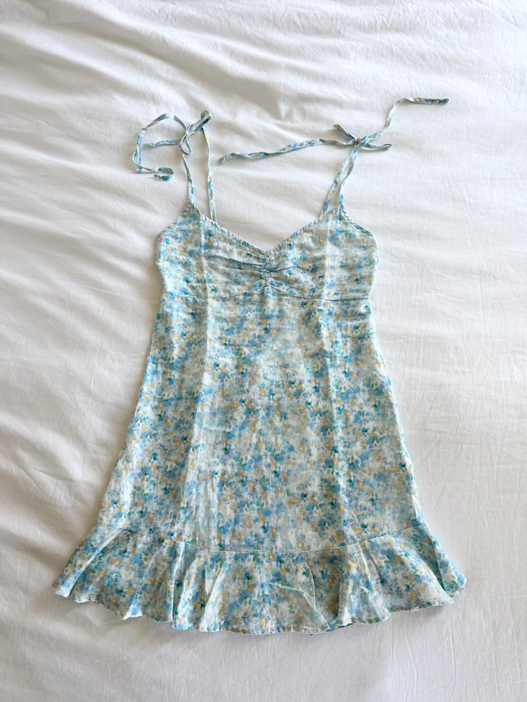 🆕 Cloth & Stone 100% Linen Smocked Mini Dress Size XS - photo 5