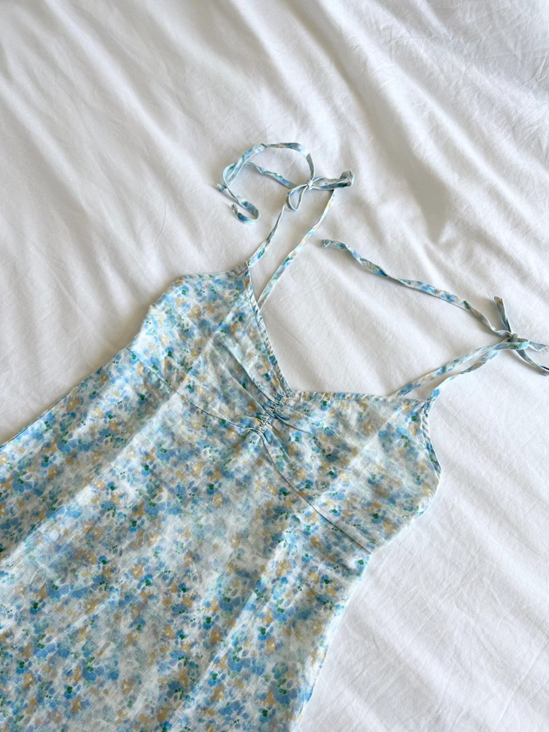 🆕 Cloth & Stone 100% Linen Smocked Mini Dress Size XS - photo 4