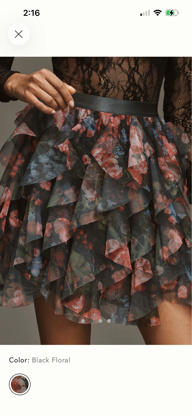 BNWT Anthropologie Cherie Ruffled Tulle Skirt XS - photo 2