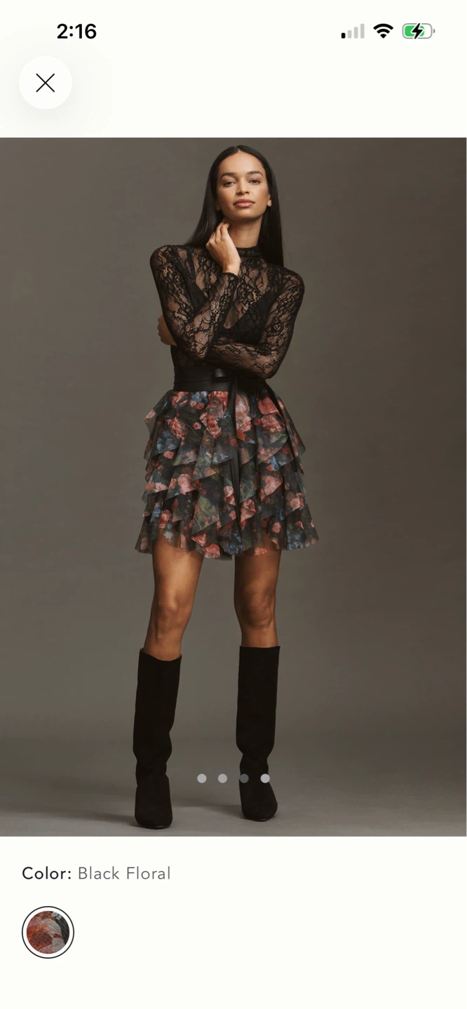 BNWT Anthropologie Cherie Ruffled Tulle Skirt XS - photo 3