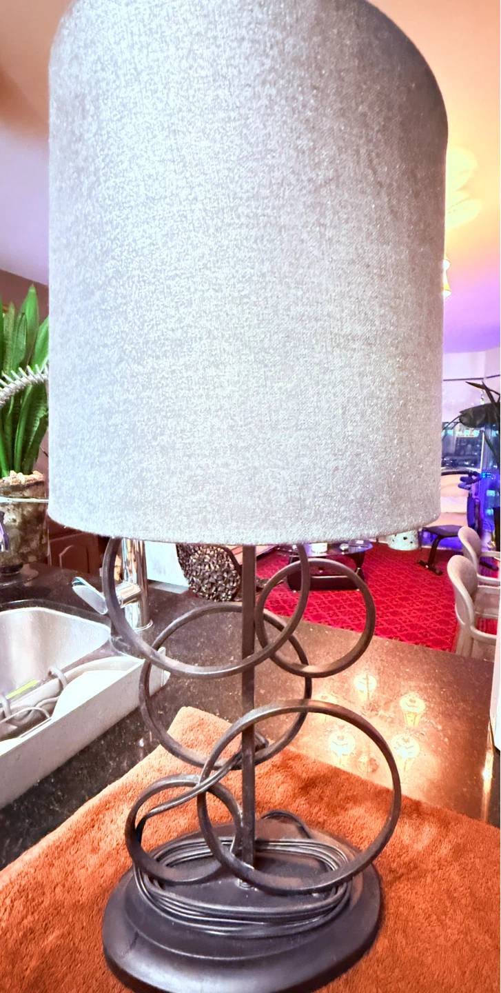 Artistic Table Lamp with Grey Shade - photo 2