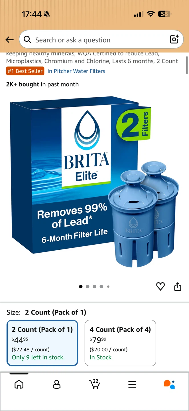 Brita Water Filter Pitcher with Filters - photo 2