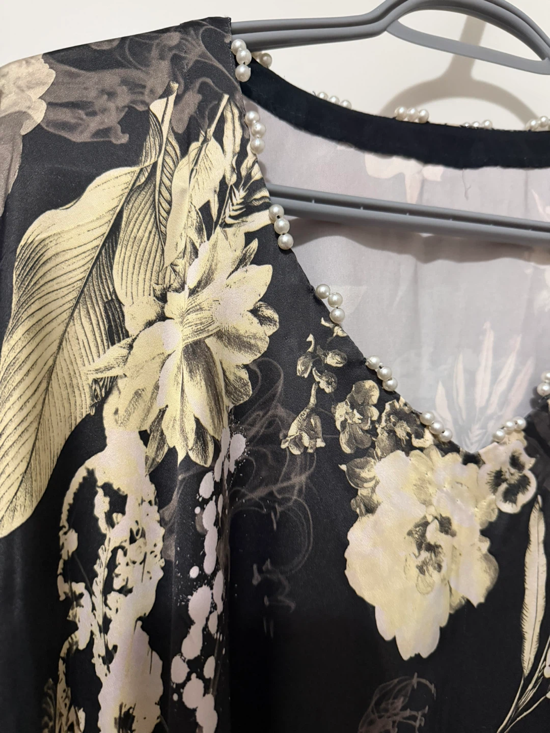 Women's Black Floral Kaftan - photo 3