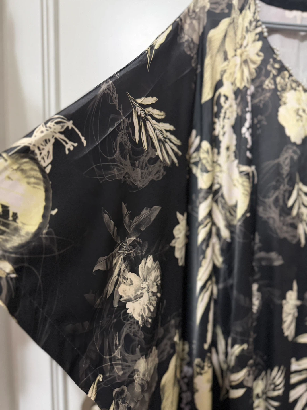 Women's Black Floral Kaftan - photo 2