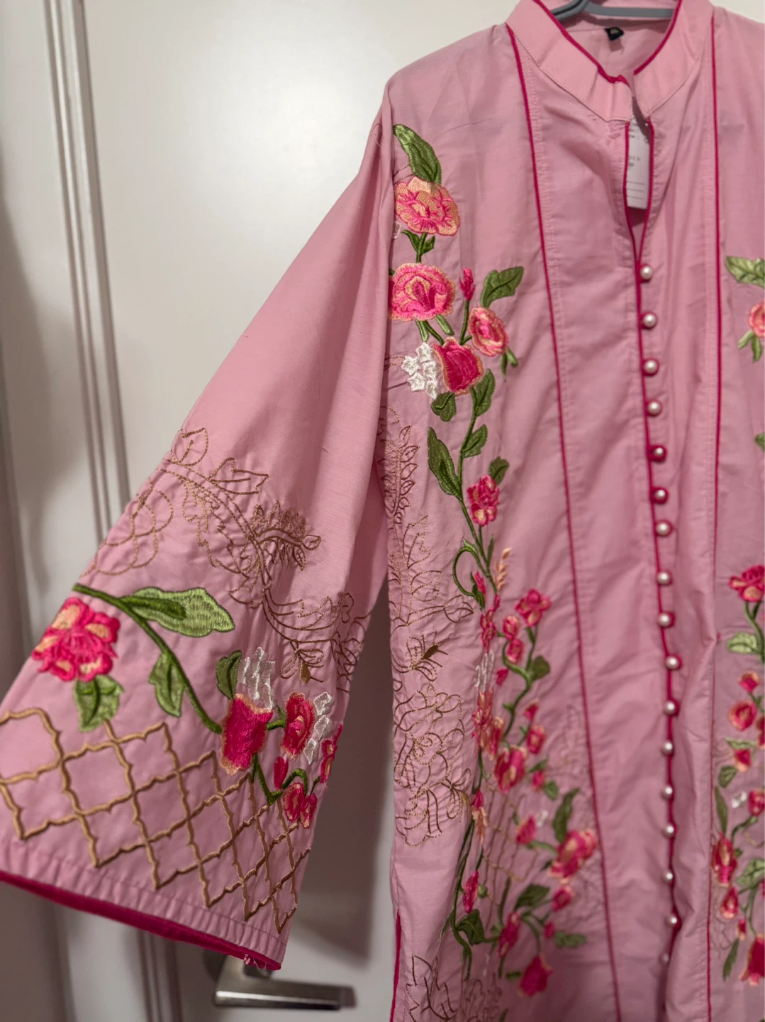 Pink Embroidered Kurti
