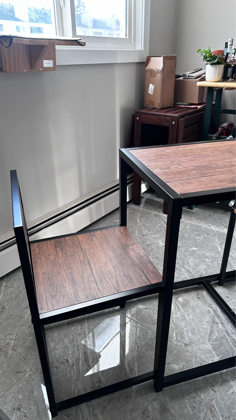 Compact Dining Set with 2 Stools - photo 2
