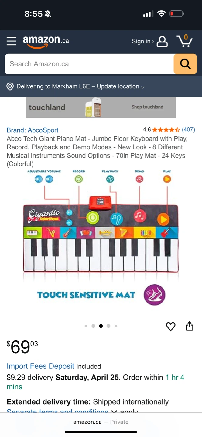 Abco Tech Giant Piano Keyboard Mat - photo 3