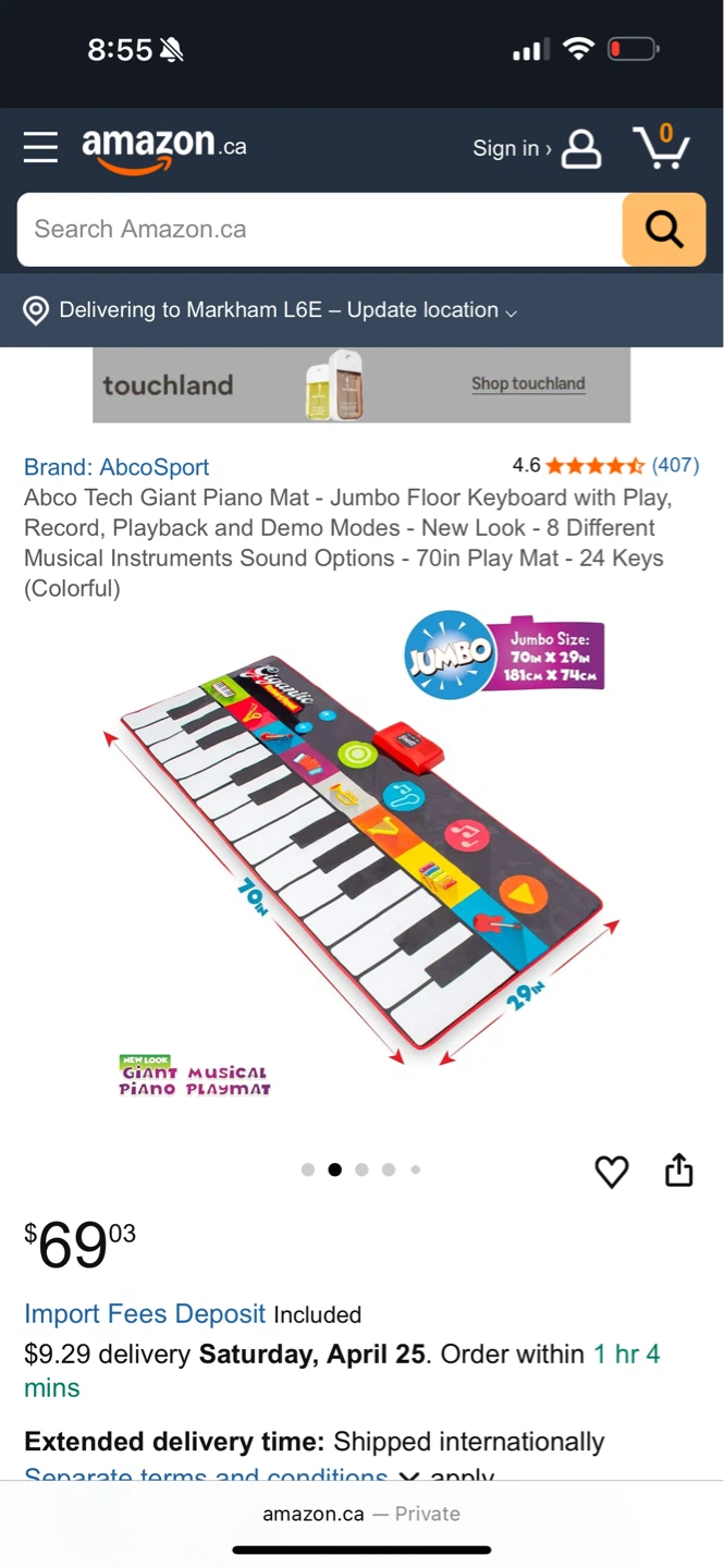 Abco Tech Giant Piano Keyboard Mat - photo 5